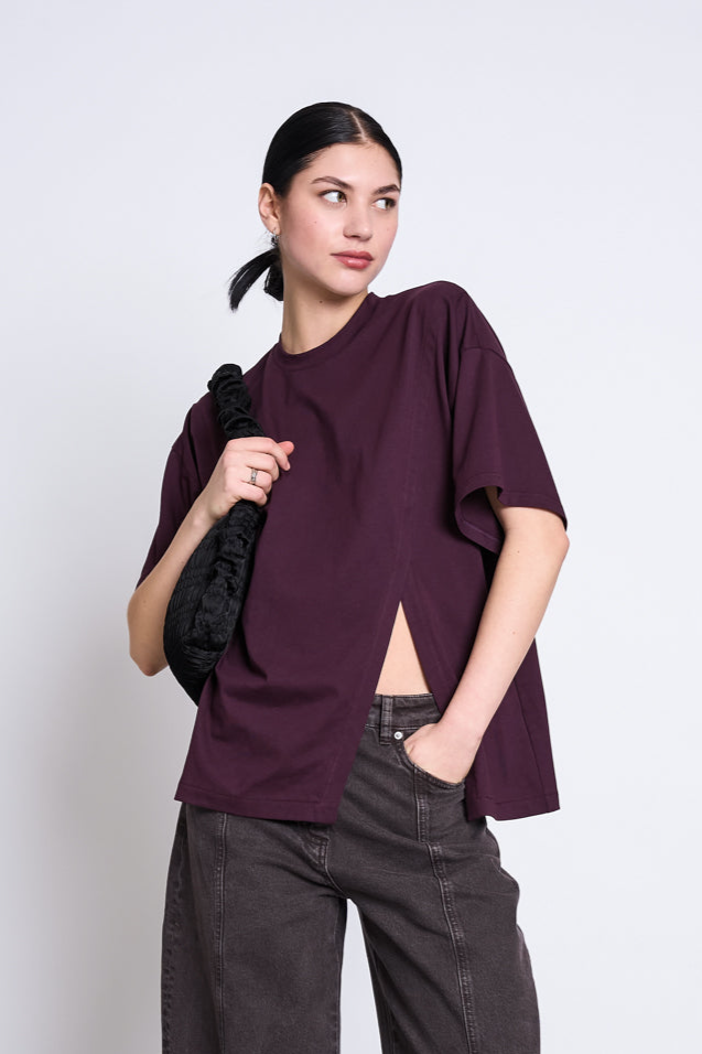 Image of JAN 'N JUNE dames vegan T-Shirt Nadil Rood