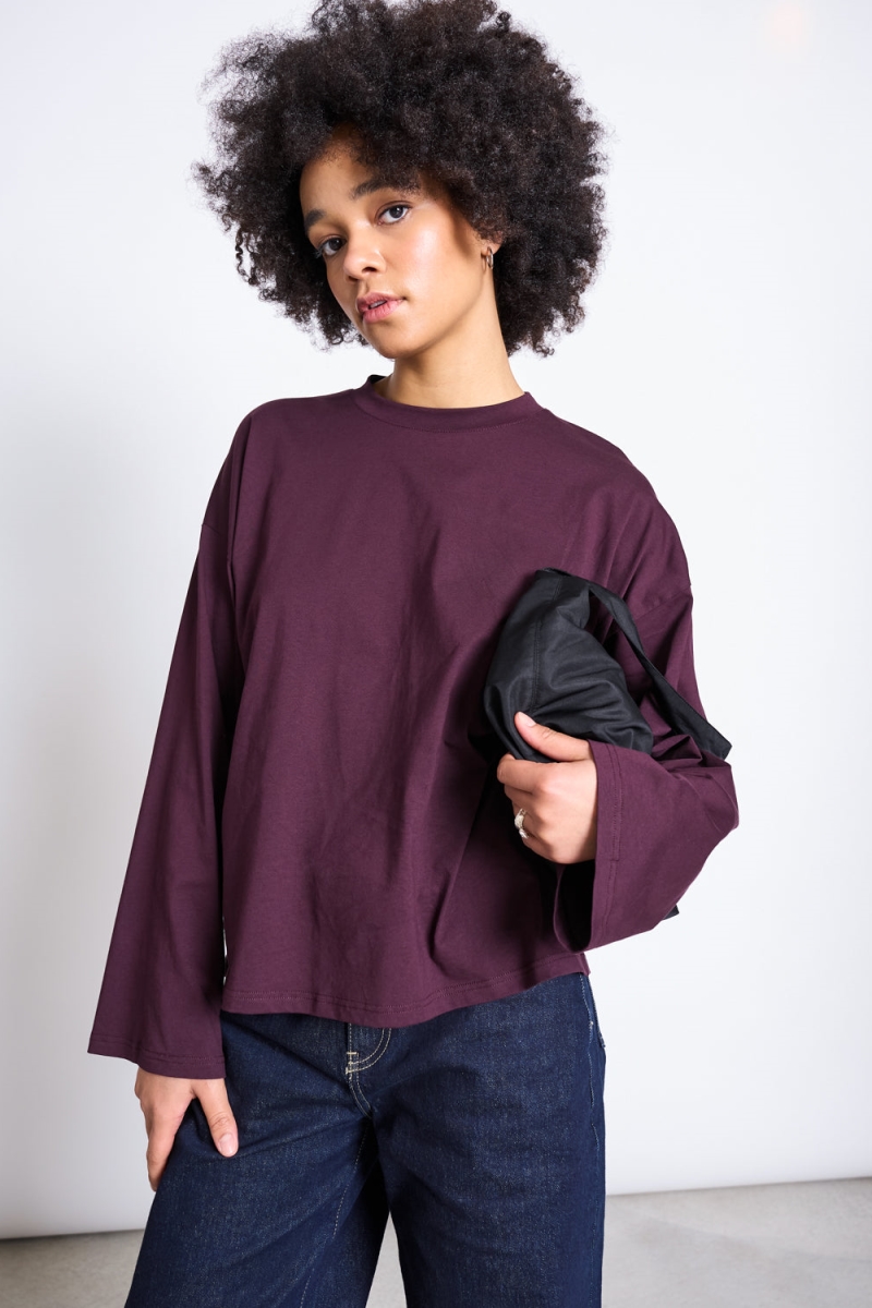 Image of JAN 'N JUNE dames vegan Longsleeve Ankira Rood