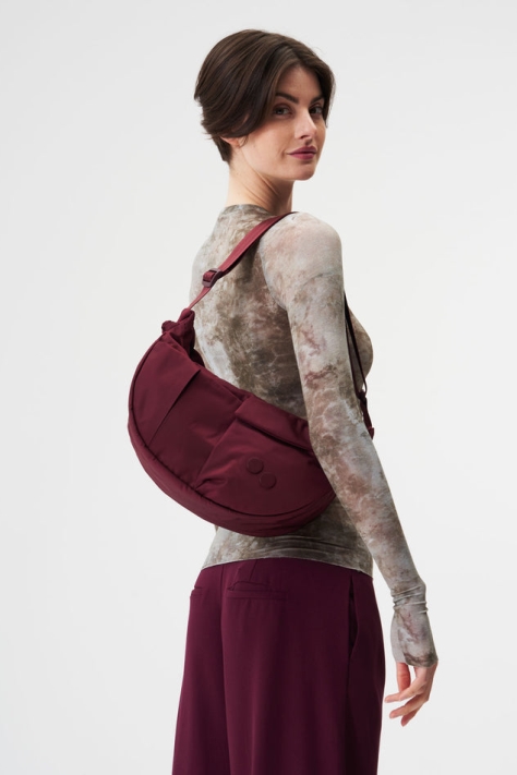 Image of pinqponq dames vegan Schoudertas Krumm Medium Glazed Red