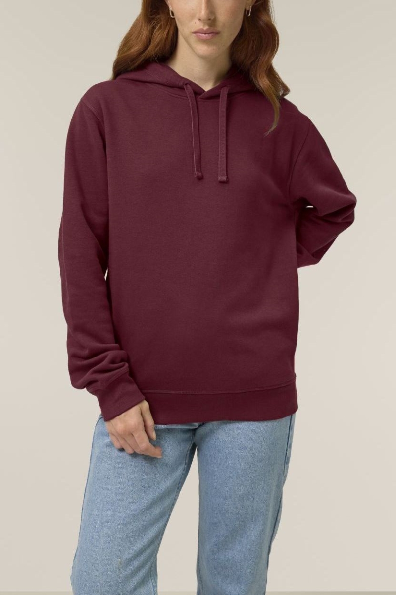 UNIPOLAR Herren vegan Hoodie Sound Burgundy