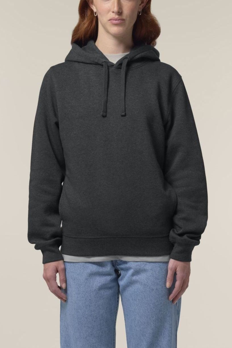 UNIPOLAR Herren vegan Hoodie Sound Dark Heather Grey