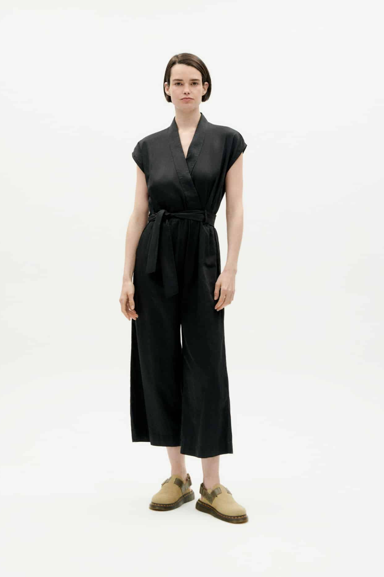 Thinking mu Damen vegan Jumpsuit Malawi Schwarz