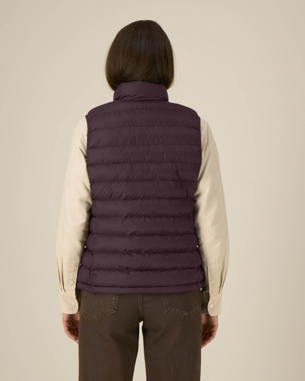 UNIPOLAR womens vegan Vest Quilted Climbing Red Brown