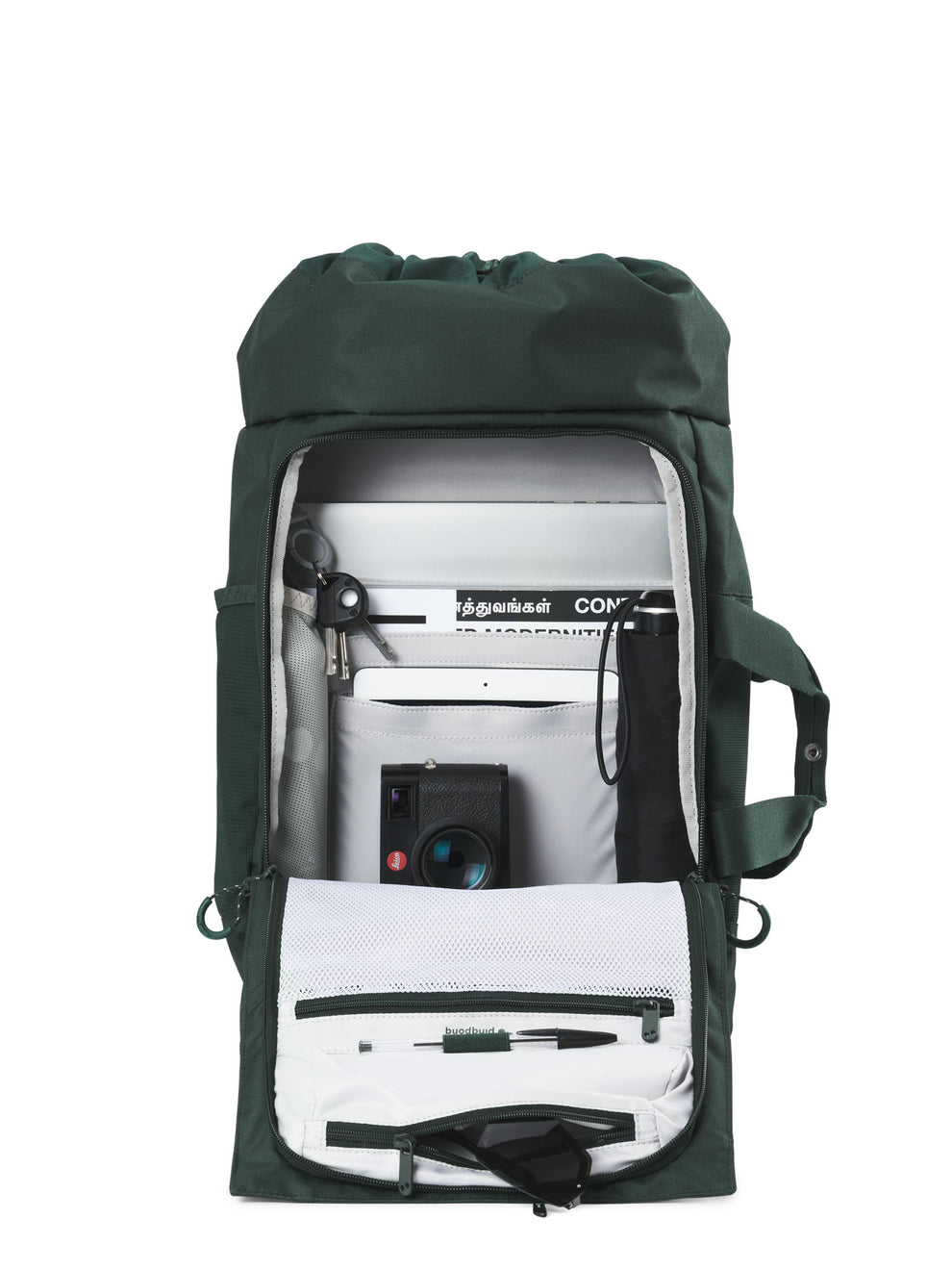 pinqponq Rugzak Blok Medium Cosmo Groen