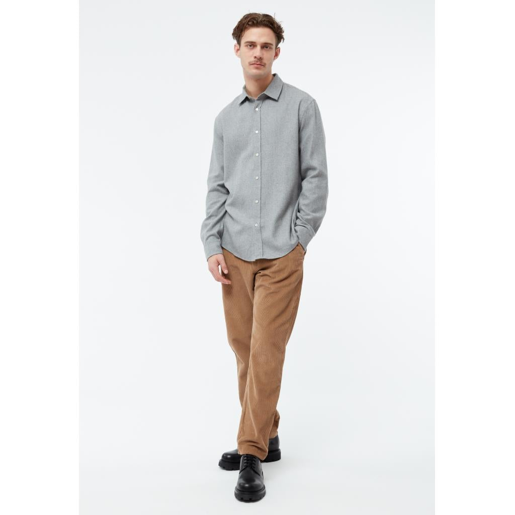 Givn men vegan Shirt Flannel John Mid Grey