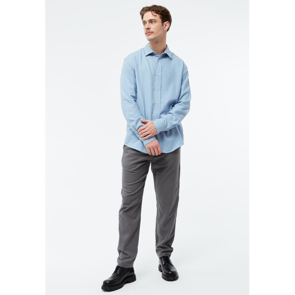 Givn men vegan Shirt Flannel John Light Blue