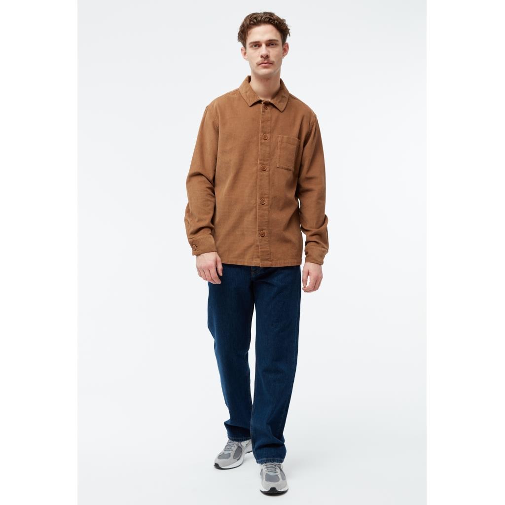 Givn men vegan Overshirt Curt Dark Camel