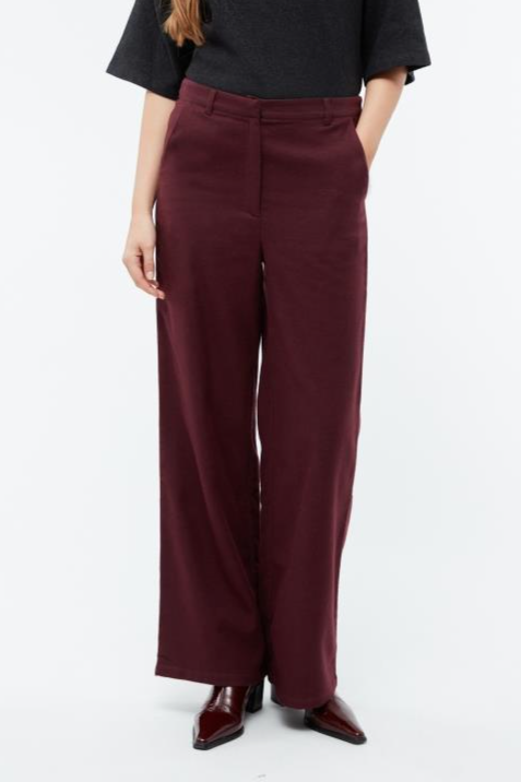 Givn Damen vegan Hose Wide Leg Beatrice Burgundy