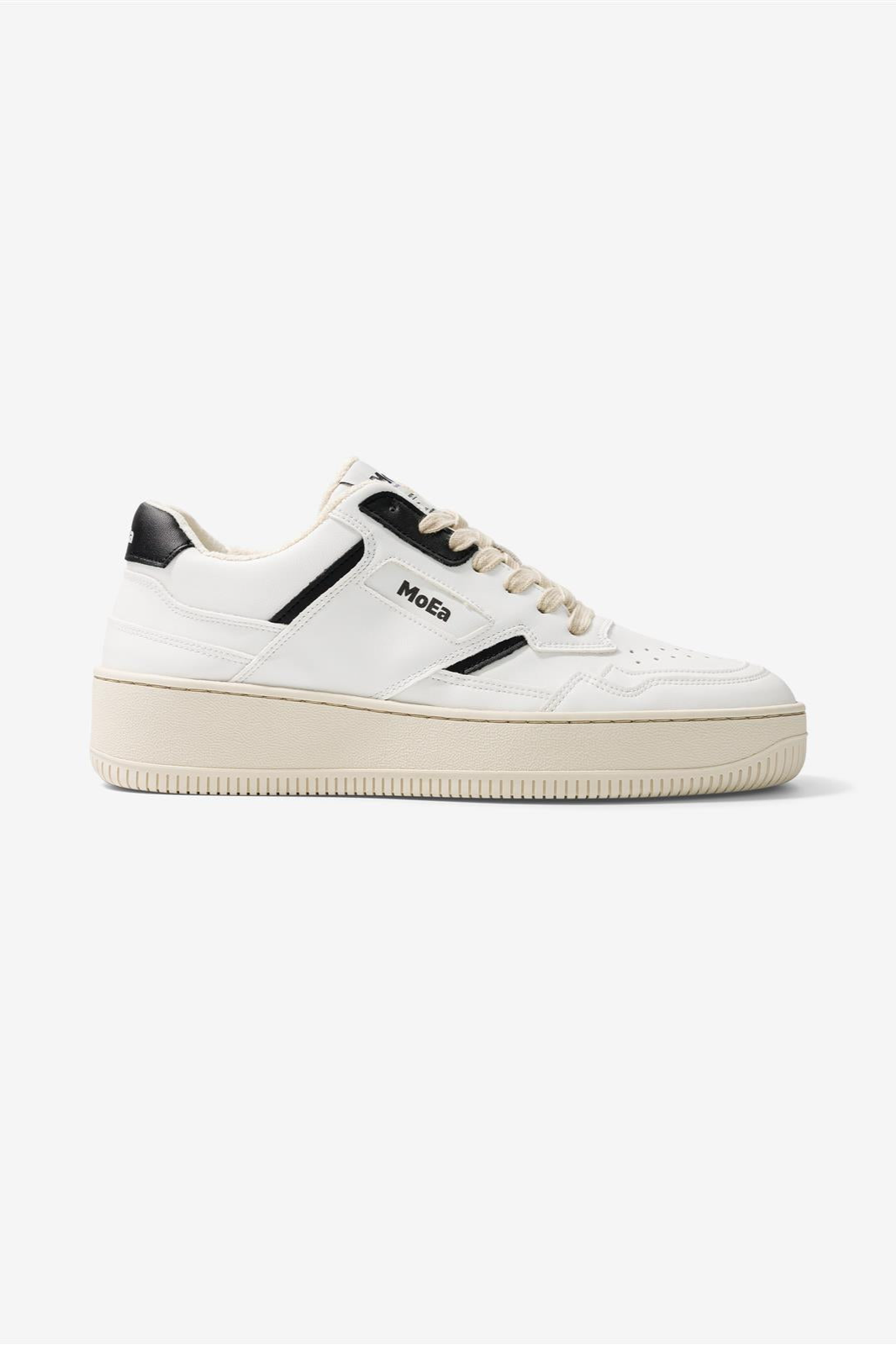 MoEa Herren vegan Sneaker Gen1 Corn Retro Wei&Atilde;Ÿ/Schwarz