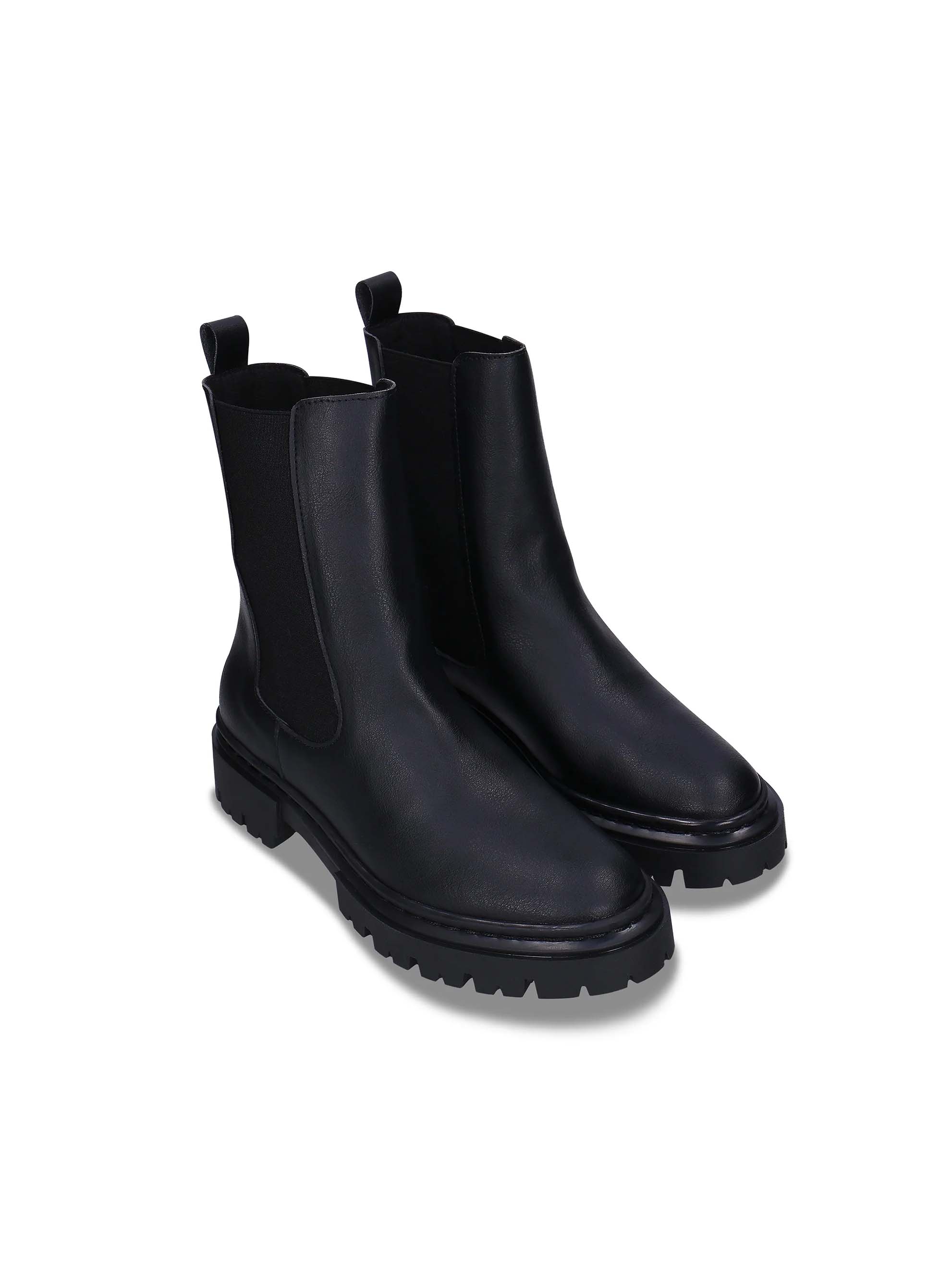 110624 - Damen vegan Chelsea Boots Vicky Schwarz