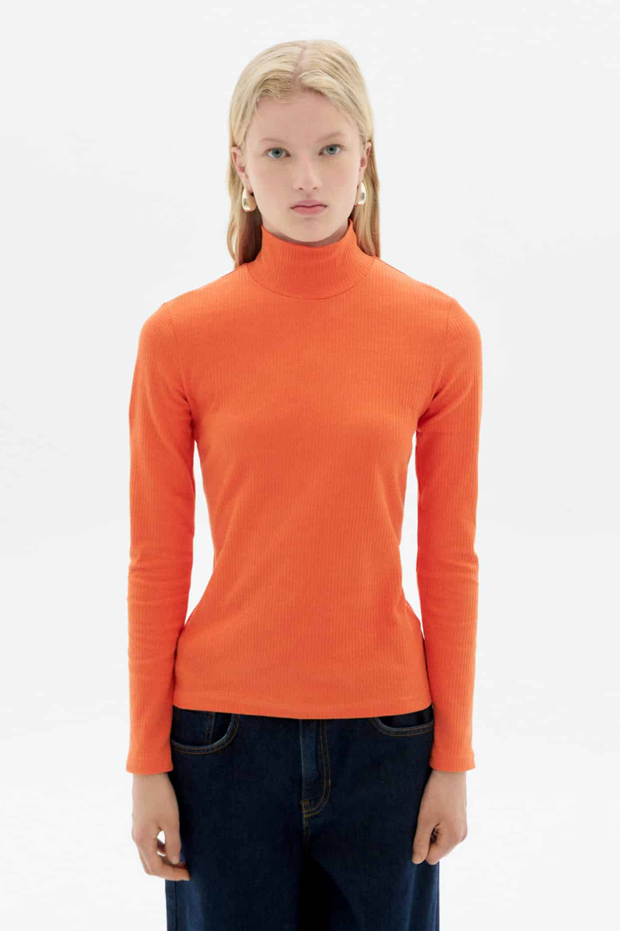Thinking mu Damen vegan Longsleeve Aine Apricot