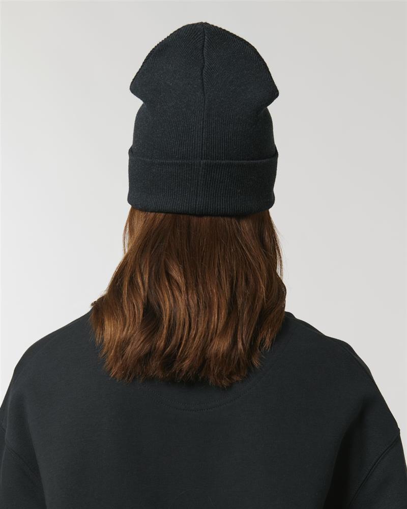 UNIPOLAR Beanie Rippe Schwarz