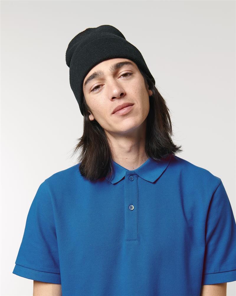 UNIPOLAR Beanie Rippe Schwarz