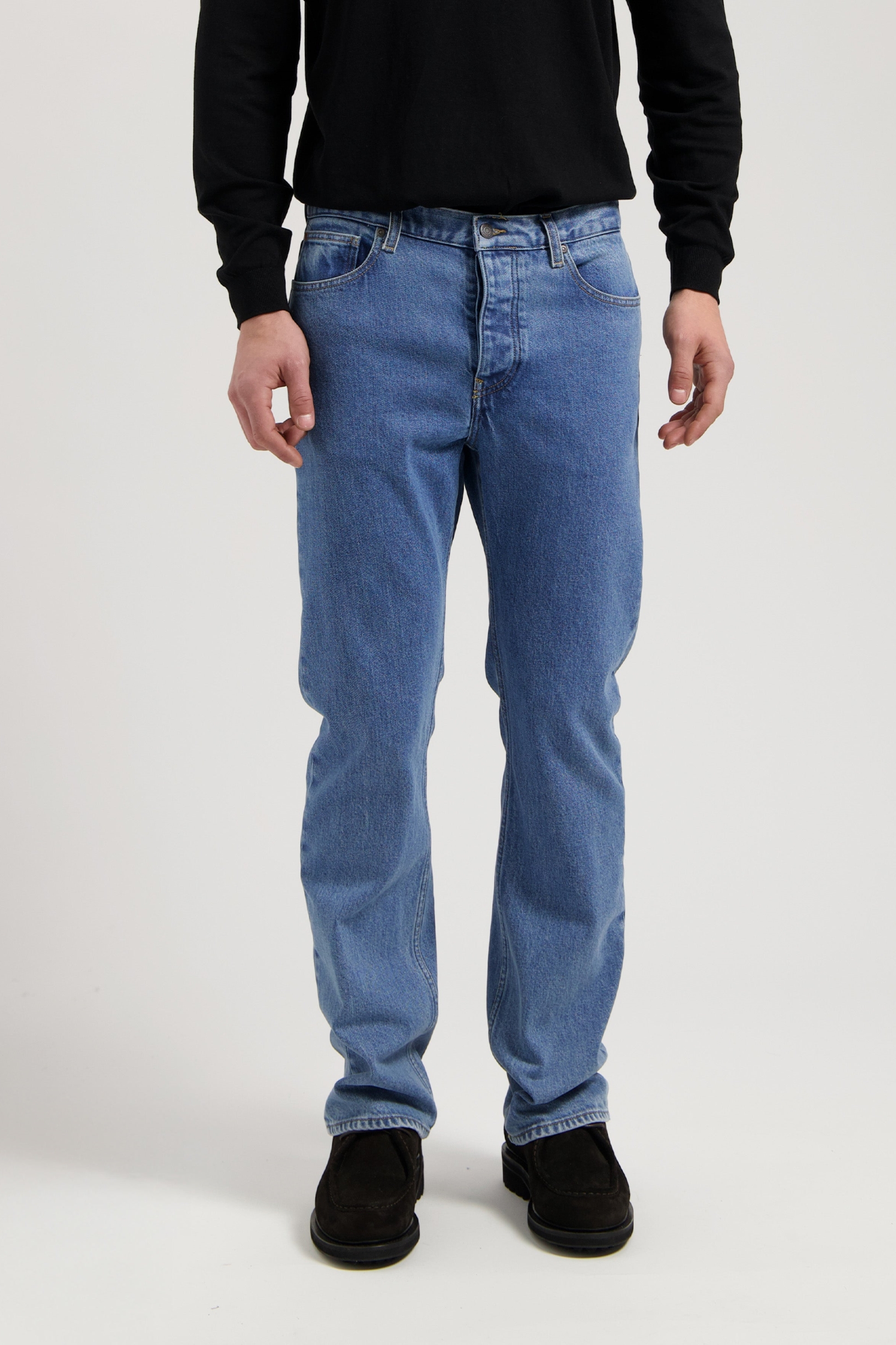 MUD Jeans Herren vegan Jeans Mid Bootcut Leo Stone Vintage Blau