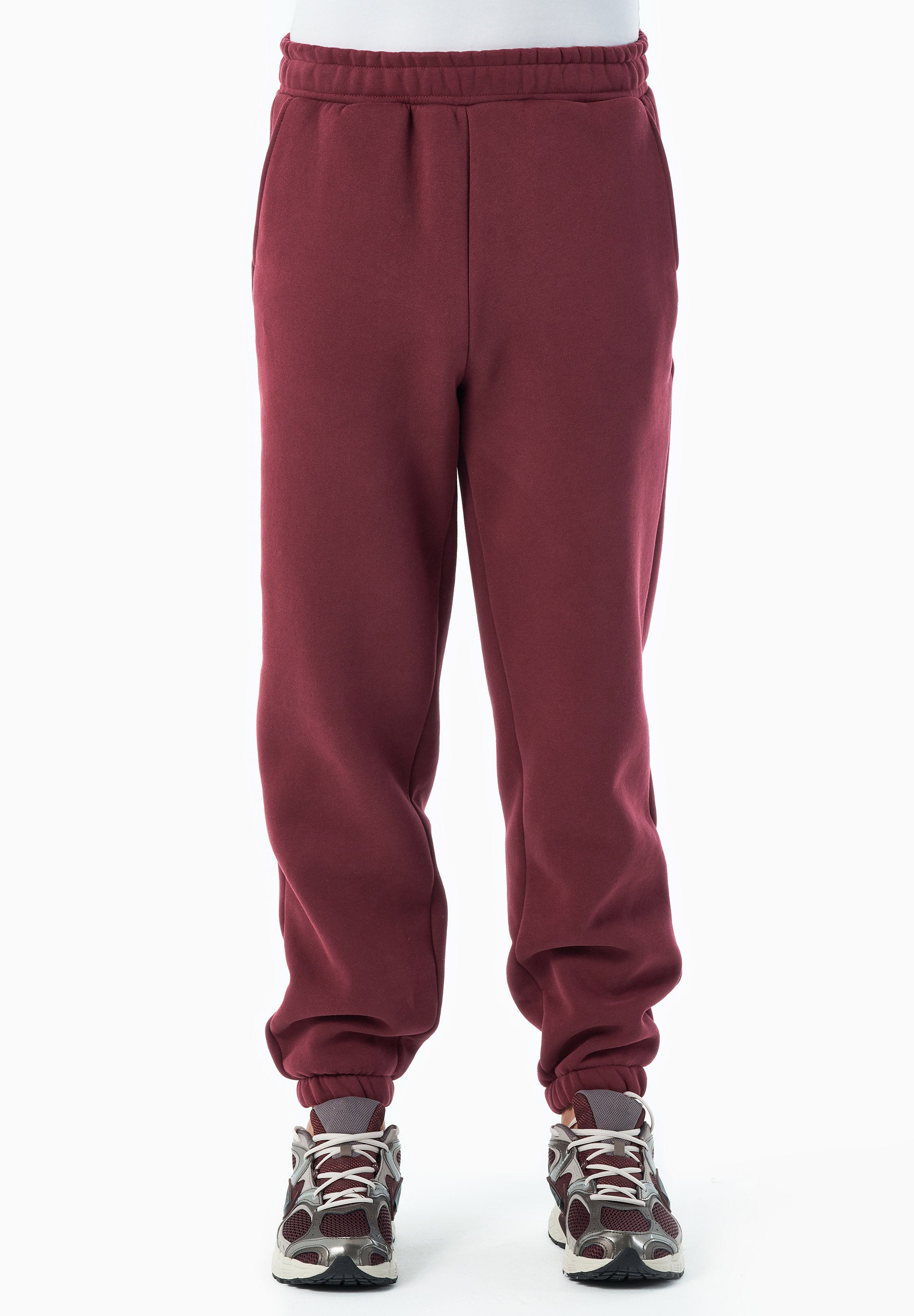 ORGANICATION men vegan Jogging Pants Parkerr Bordeaux
