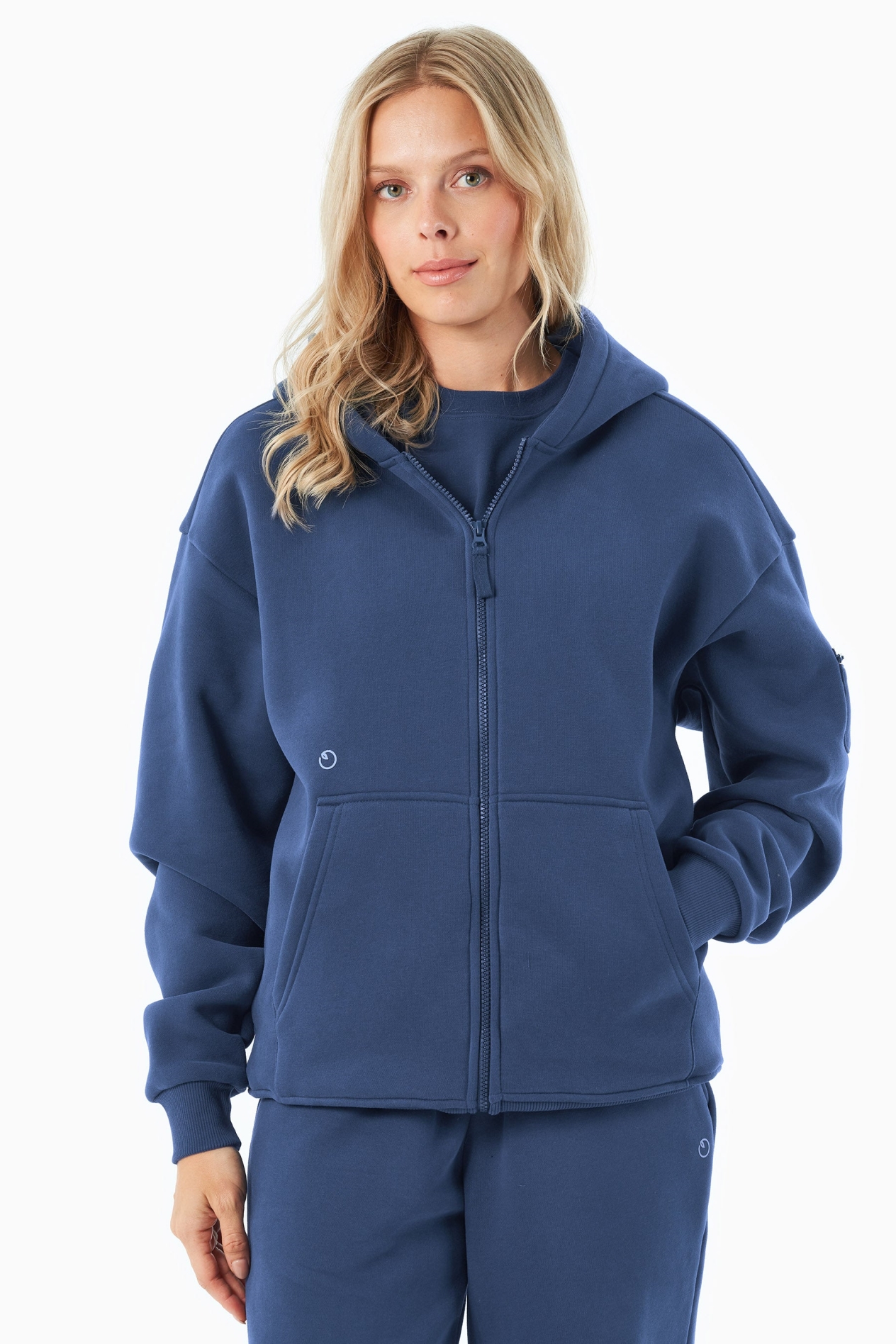 ORGANICATION Herren vegan Hoodie Full Zip Jenna Navy