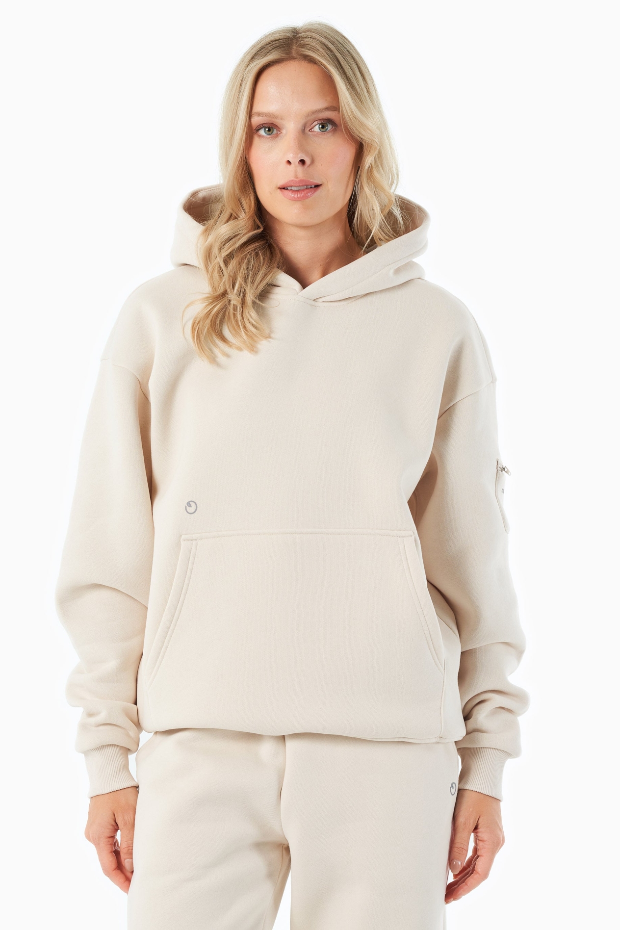 Image of ORGANICATION mannen vegan Hoodie Harvinn Off White