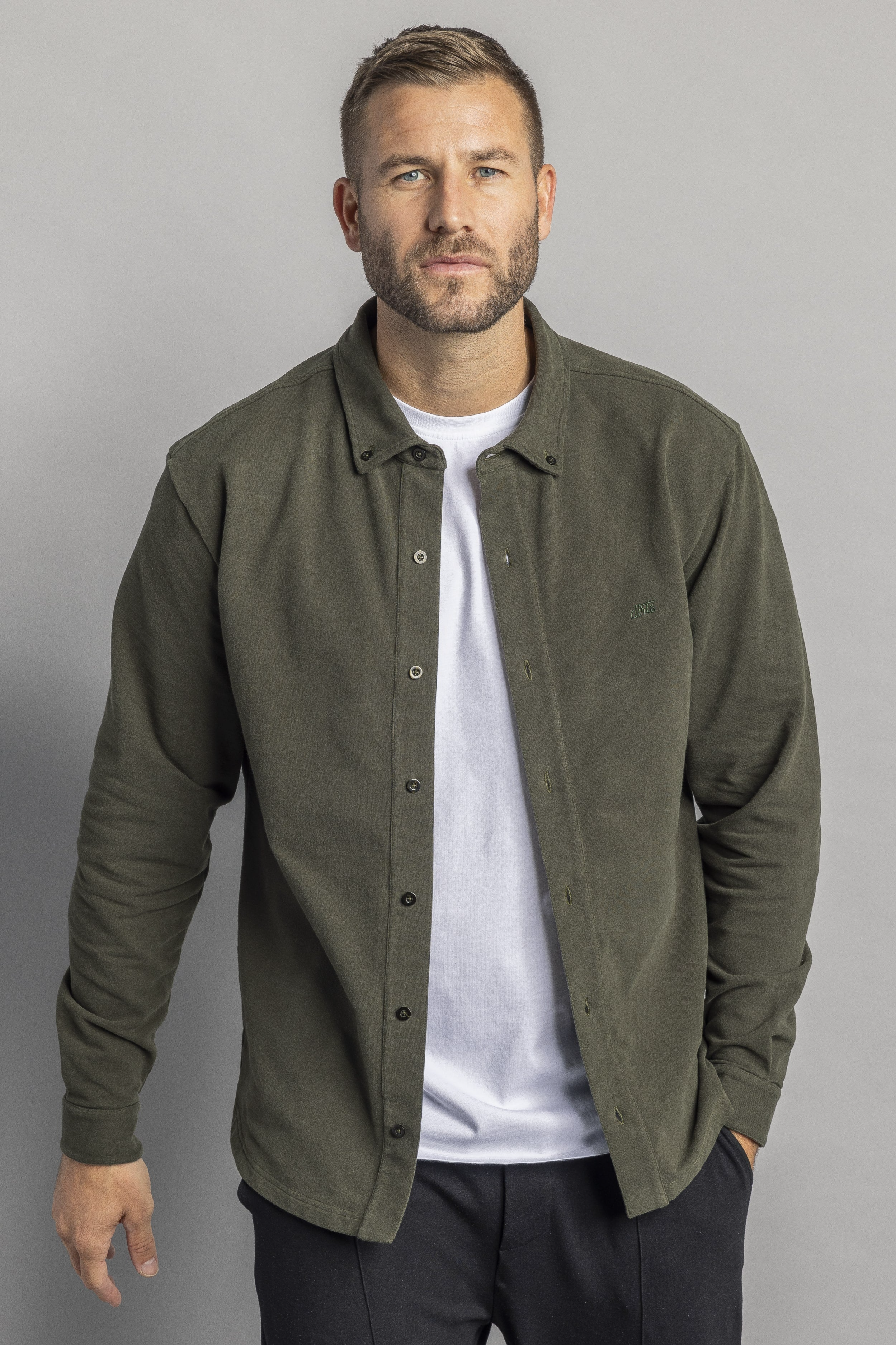 DIRTS Herren vegan Shirt Jersey Moosgrün