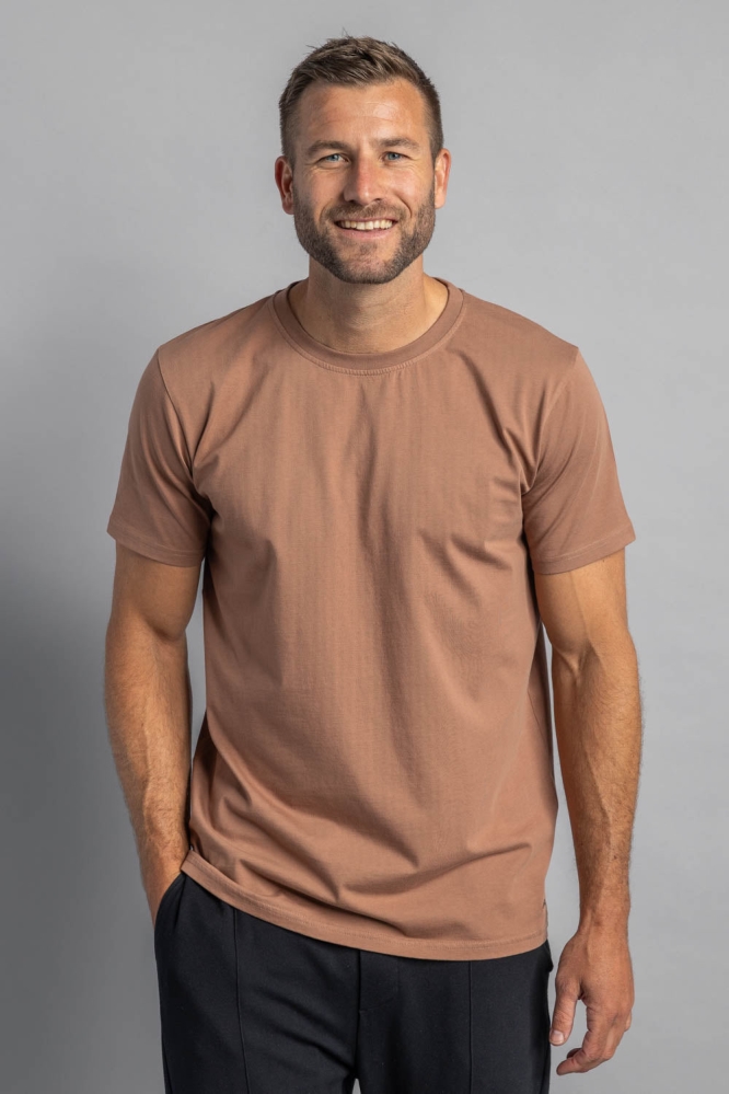 DIRTS men vegan T-Shirt Premium Blank Slim Chocolate Malt