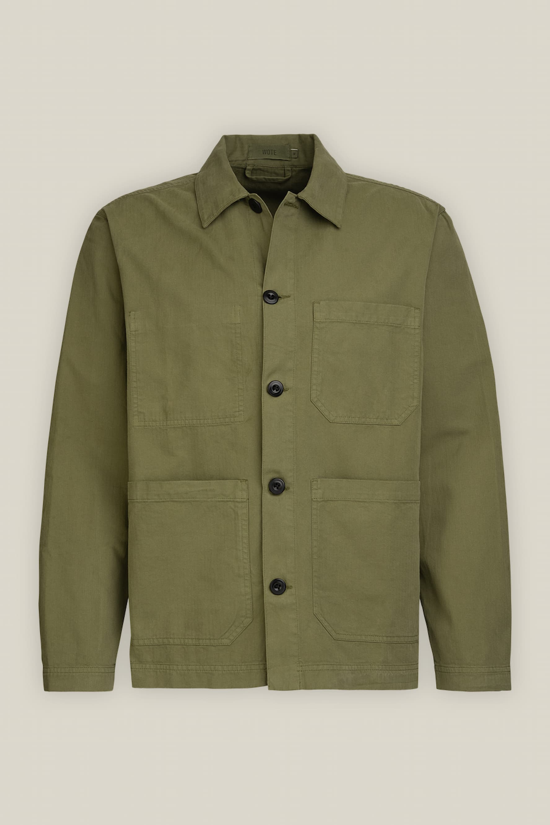 WOTE Herren vegan Jacke Utility Olivgrün