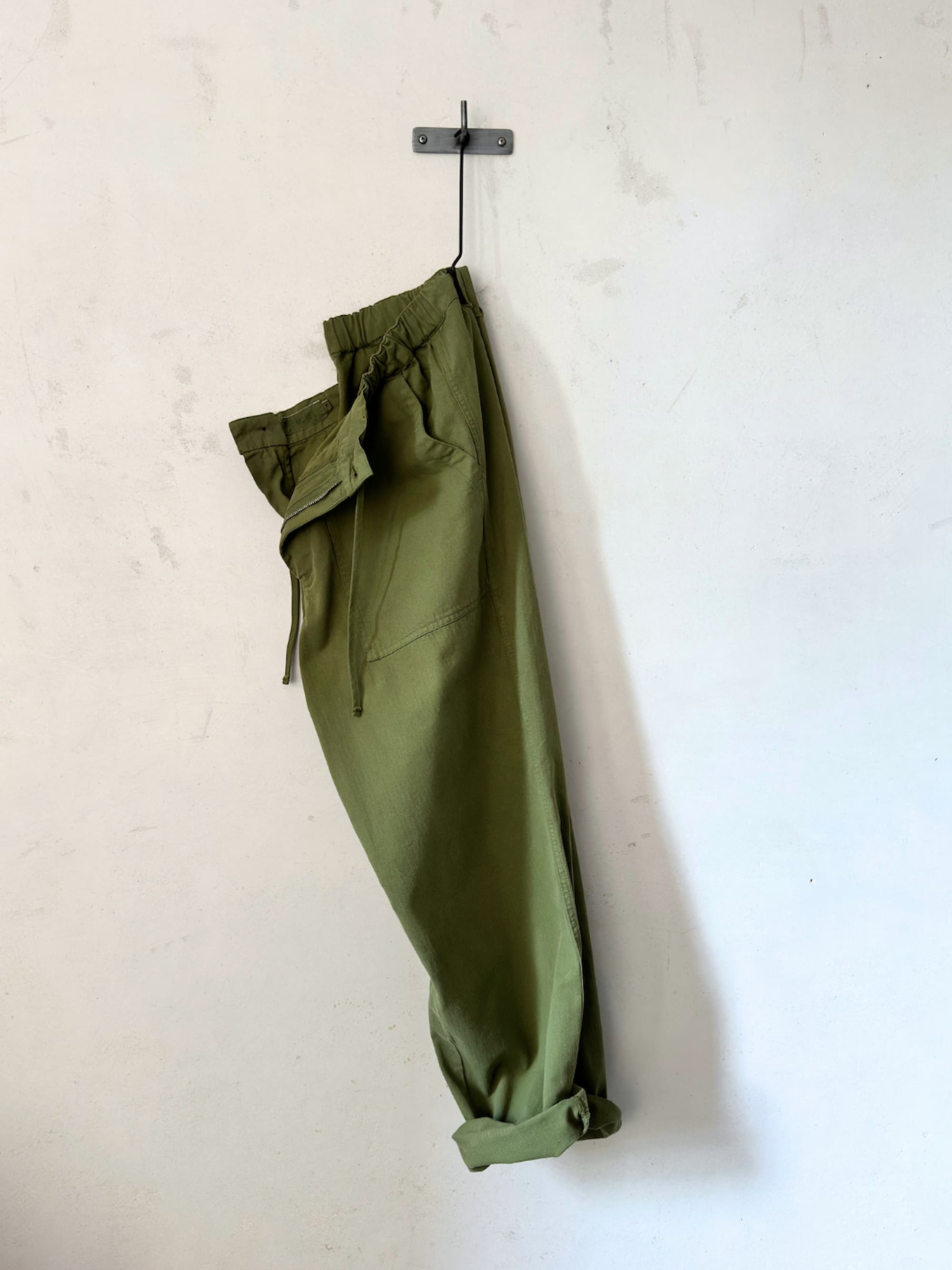 WOTE men vegan Pants Utility Relaxed & Structured Olive Green