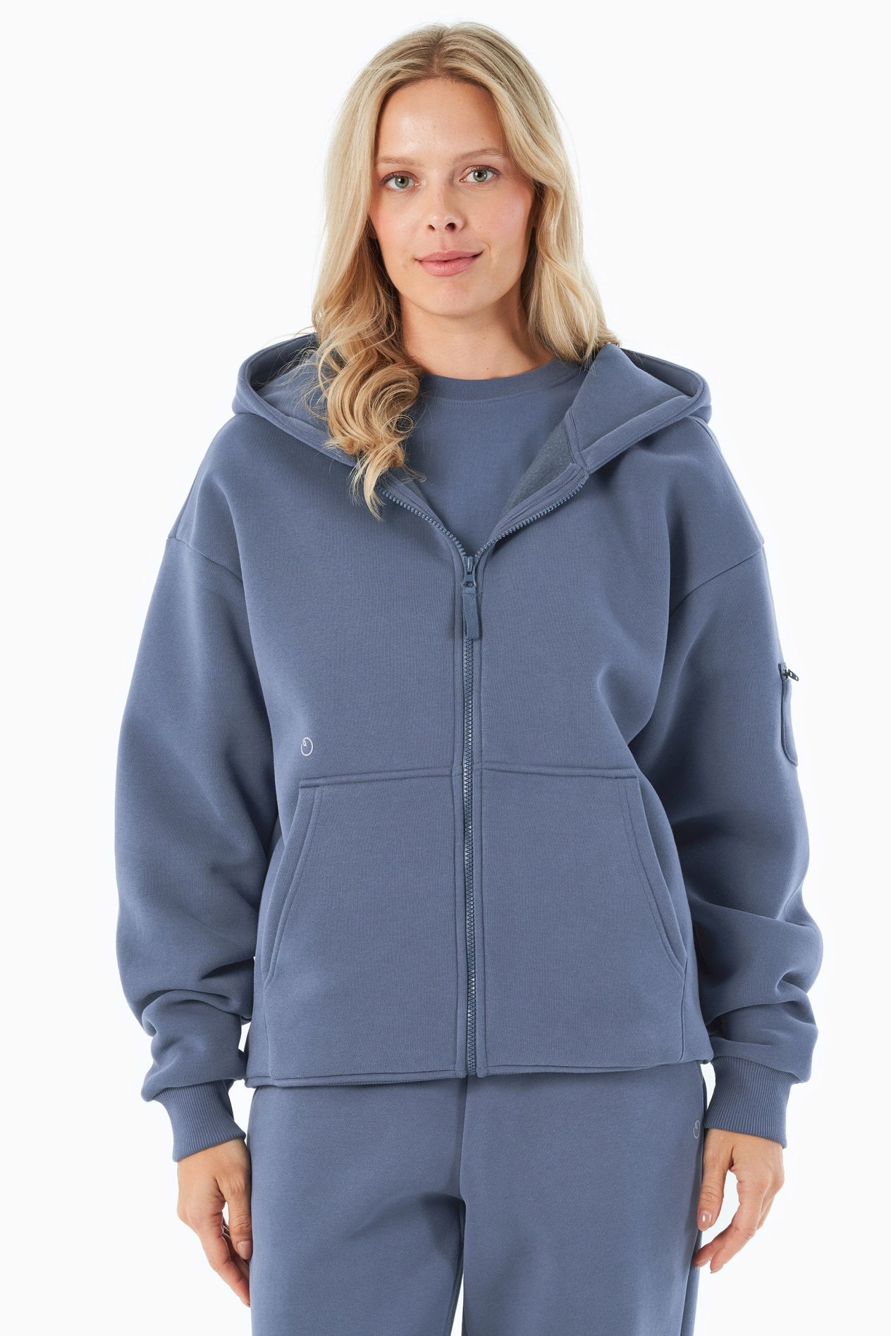 ORGANICATION Herren vegan Hoodie Full Zip Jenna Soft Indigo