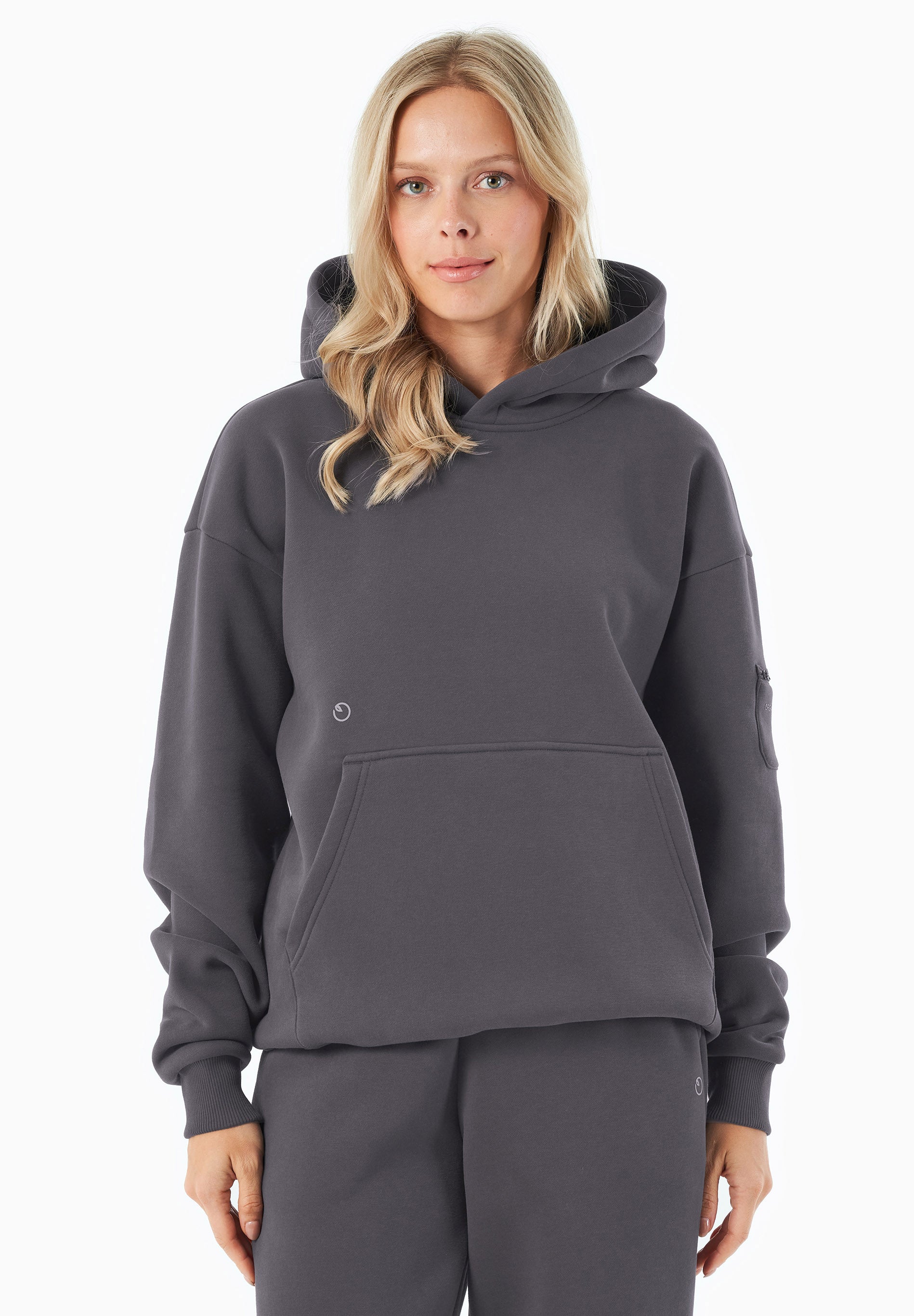 ORGANICATION men vegan Hoodie Harvinn Shadow Grey