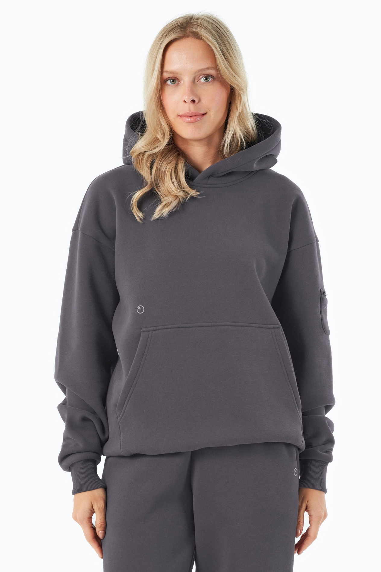 ORGANICATION Herren vegan Hoodie Harvinn Schatten Grau