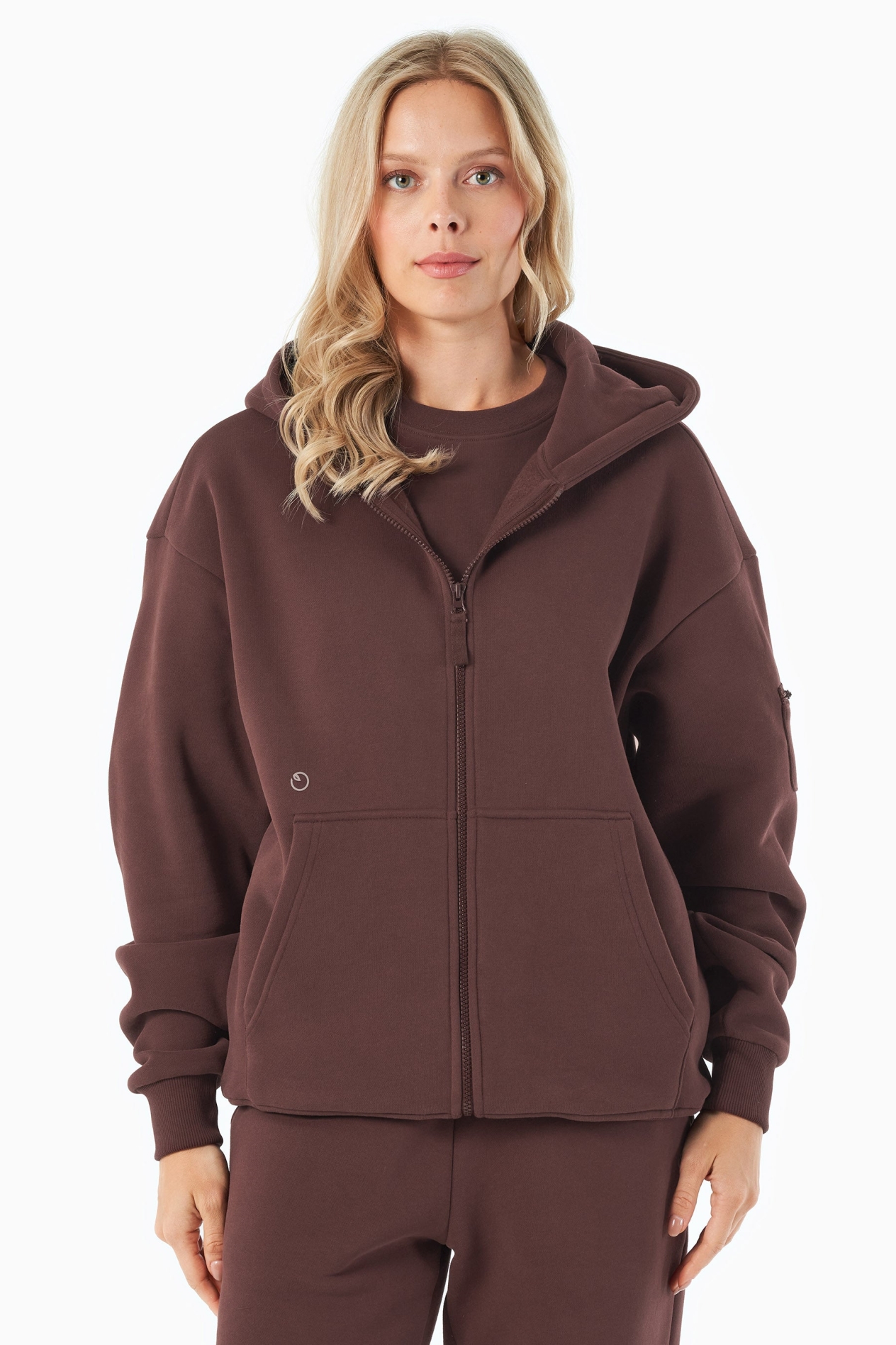 ORGANICATION Herren vegan Hoodie Full Zip Jenna Bitter Chocolate