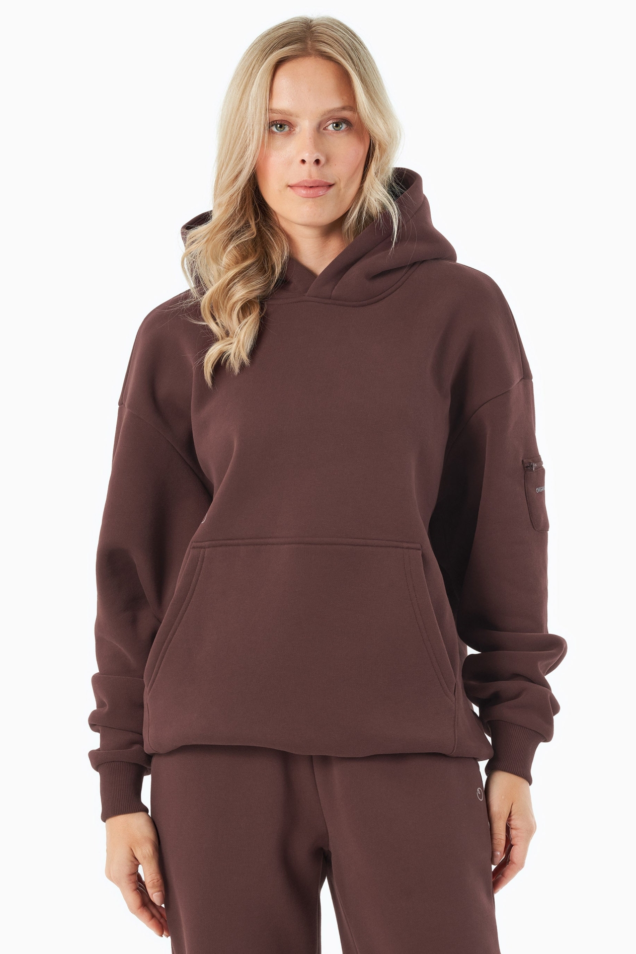 ORGANICATION Herren vegan Hoodie Harvinn Bitter Chocolate