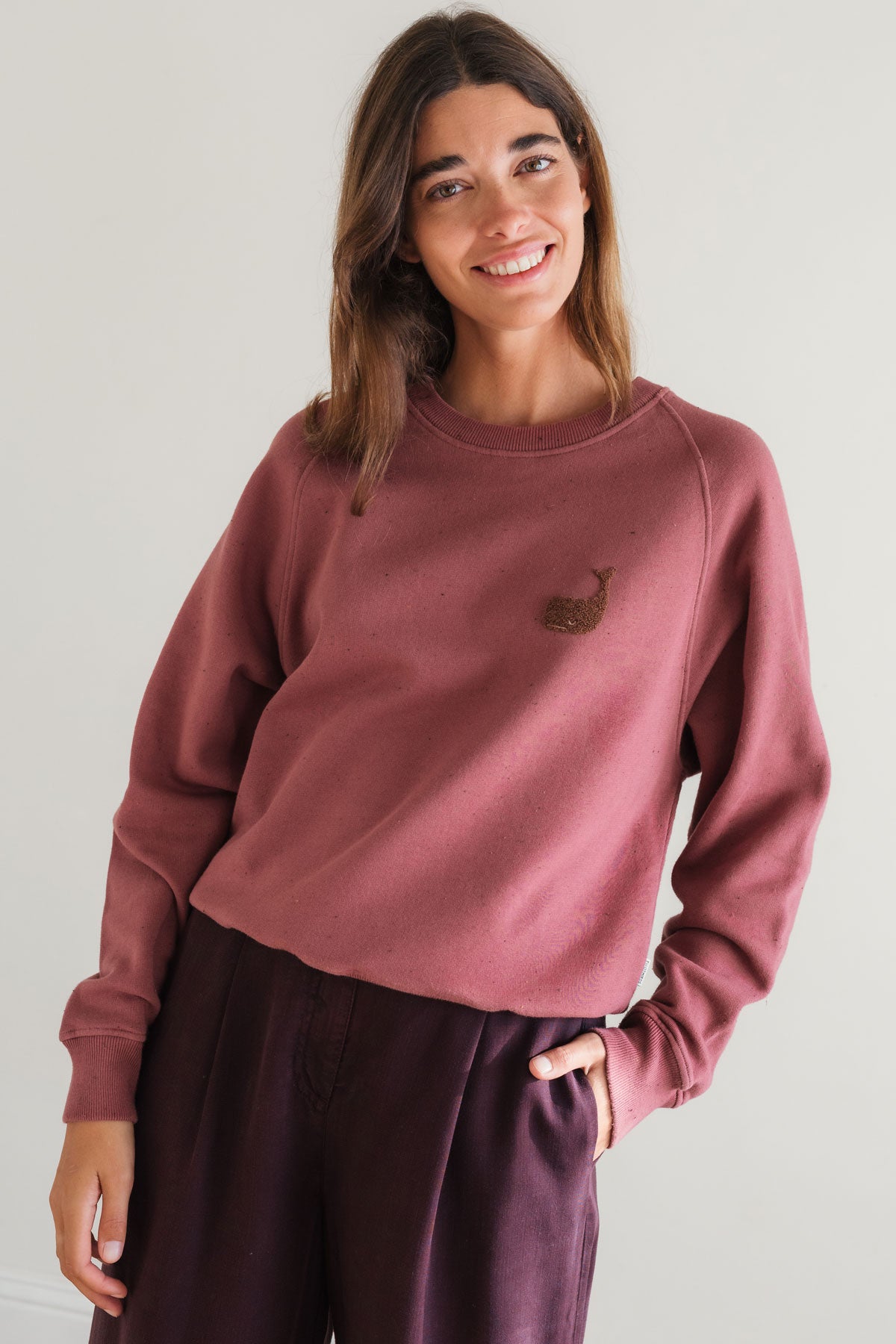 Image of TWOTHIRDS dames vegan Sweatshirt Leskov Burnt Berry