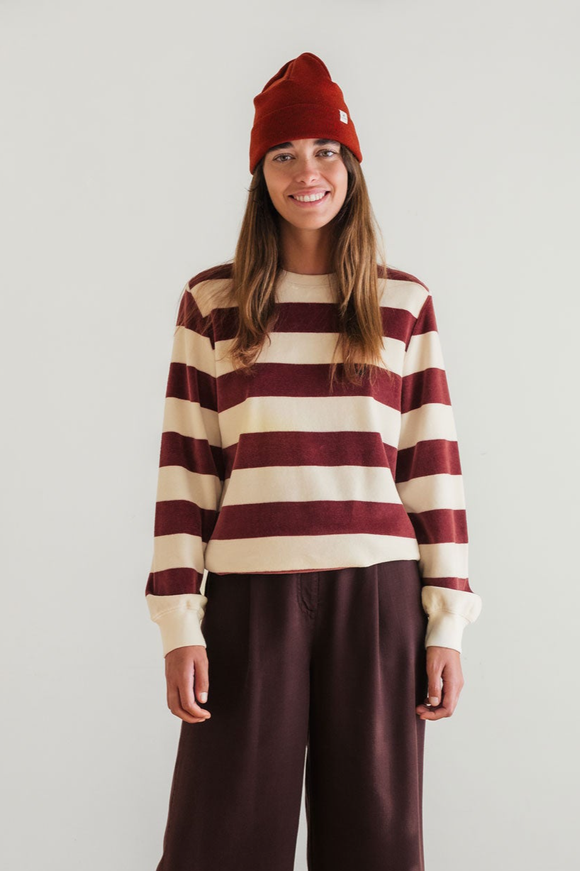 Image of TWOTHIRDS dames vegan Sweatshirt Hawi Burnt Berry