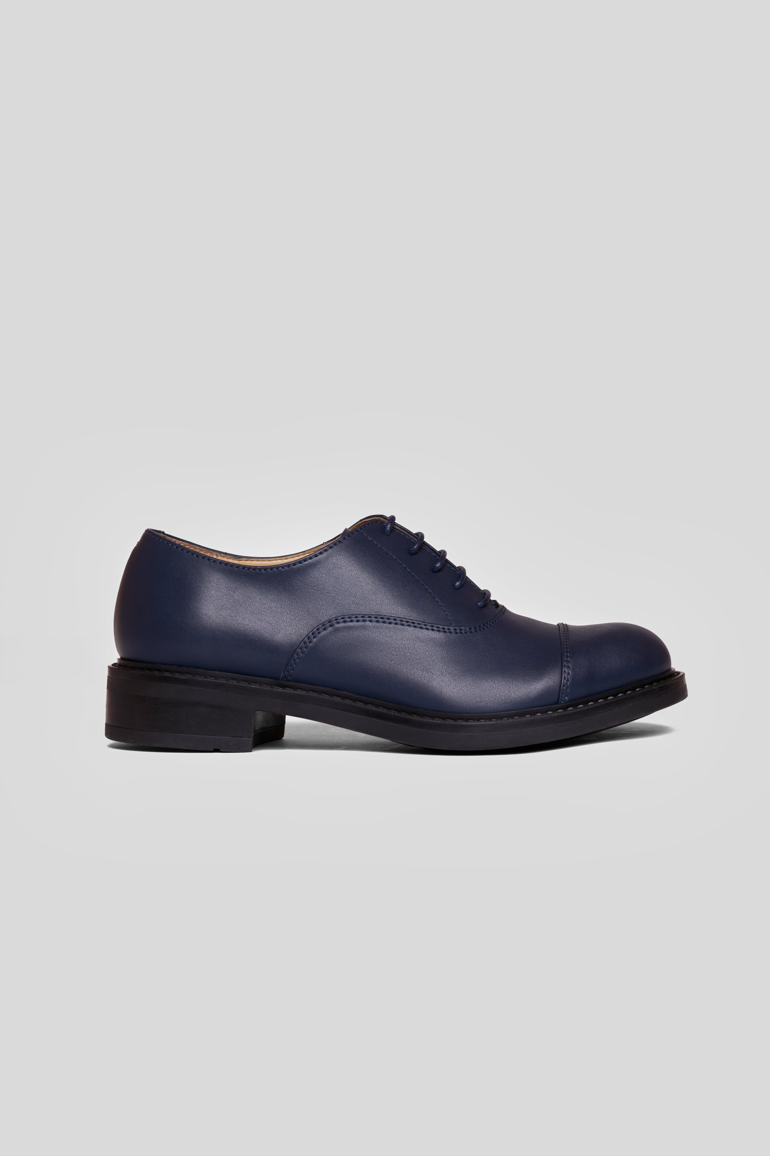 Solari Milano Damen vegan Schuhe Oxford Marineblau