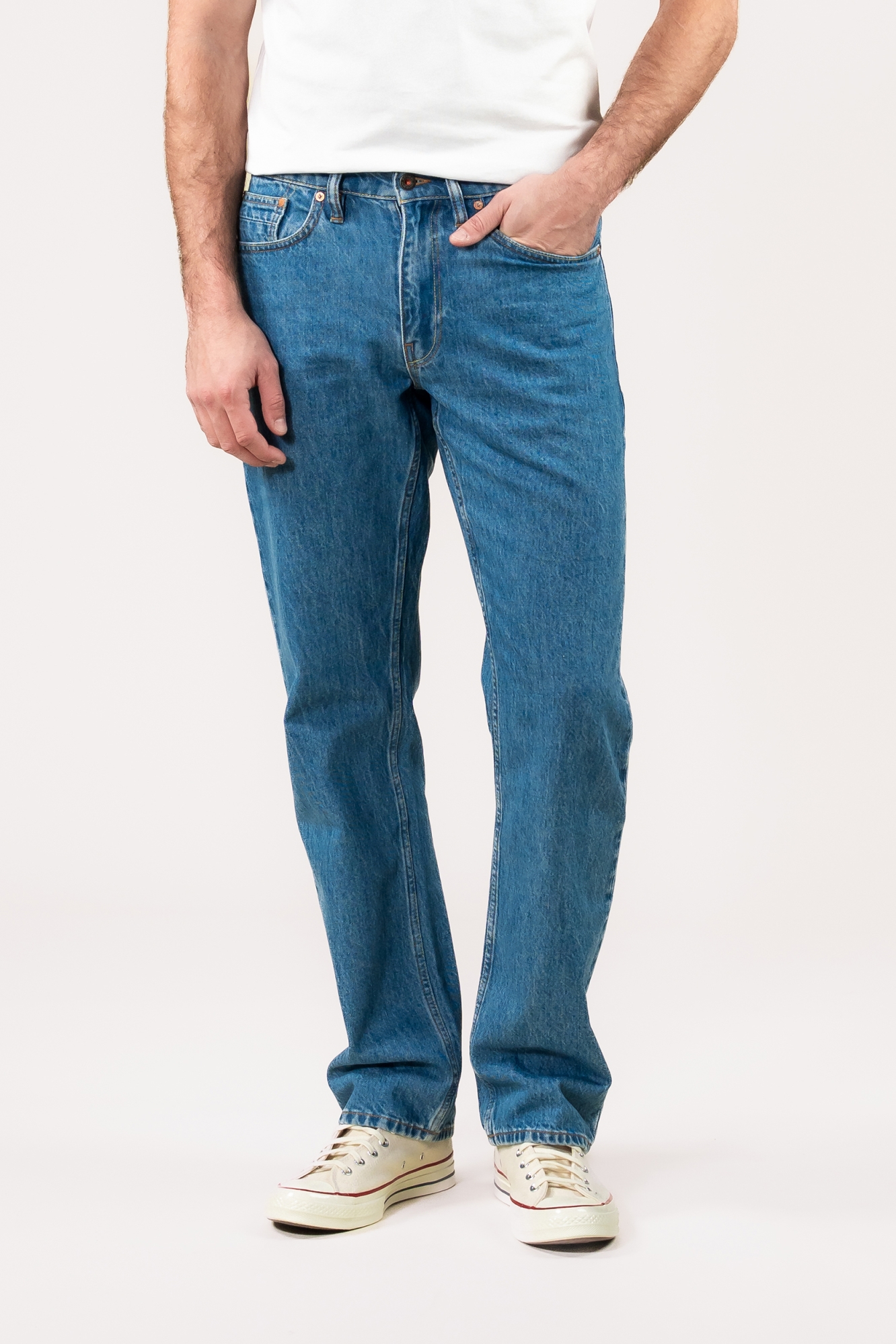 Image of Kuyichi mannen vegan Scott Jeans, Normale Maat M, Blauw