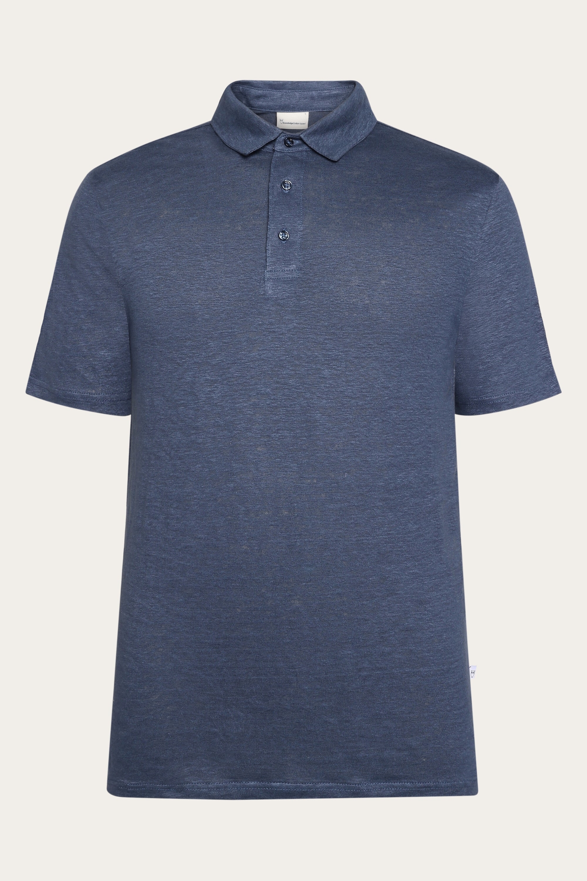 Image of KnowledgeCotton Apparel mannen vegan Poloshirt Vintage Indigo