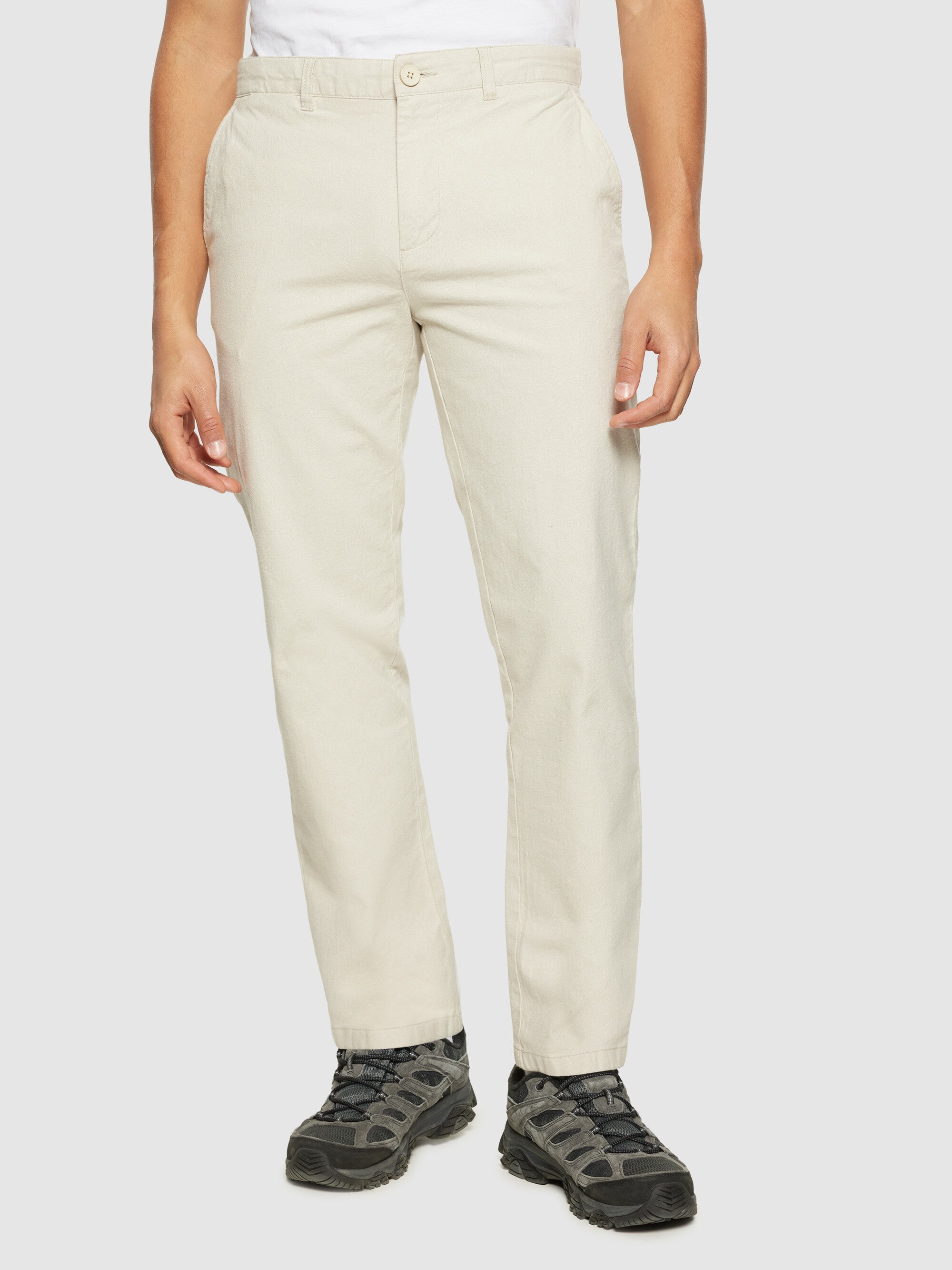 111003 - Herren vegan Chino Hose Chuck Regular Flannel Light Feather Gray