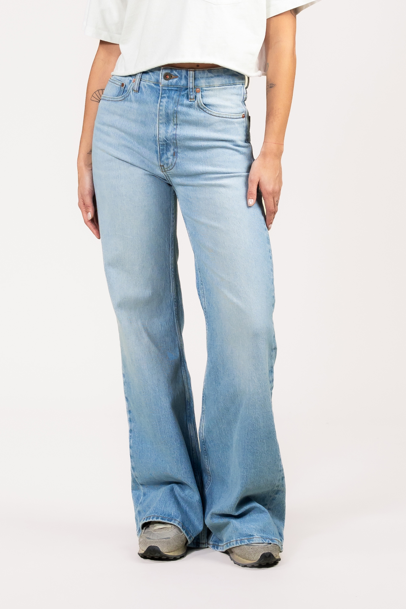 Image of Kuyichi dames vegan Jeans Flare Vivienne Revintageed Blauw