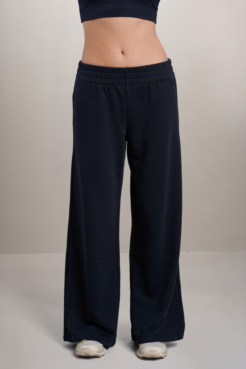 SEAAV Damen vegan Hose Dune Weites Bein Mitternachtsblau