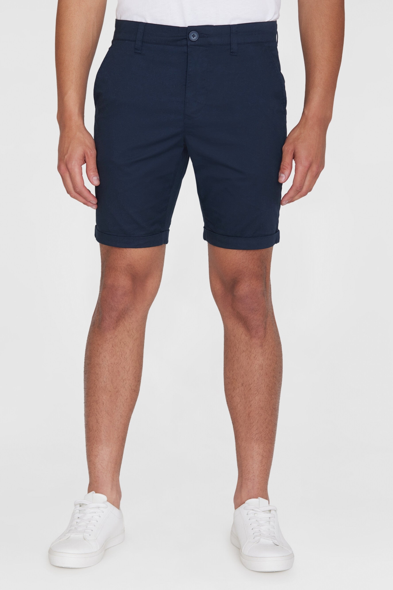 Image of KnowledgeCotton Apparel mannen vegan Shorts Chino Chuck Regular Total Eclipse