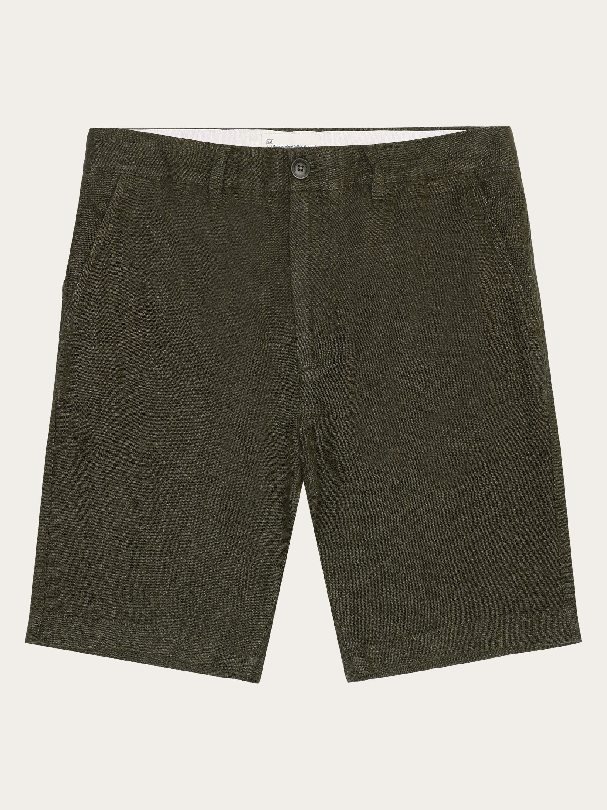 111140 - Herren vegan Shorts Chuck Regular Leinen Gebrannte Olive