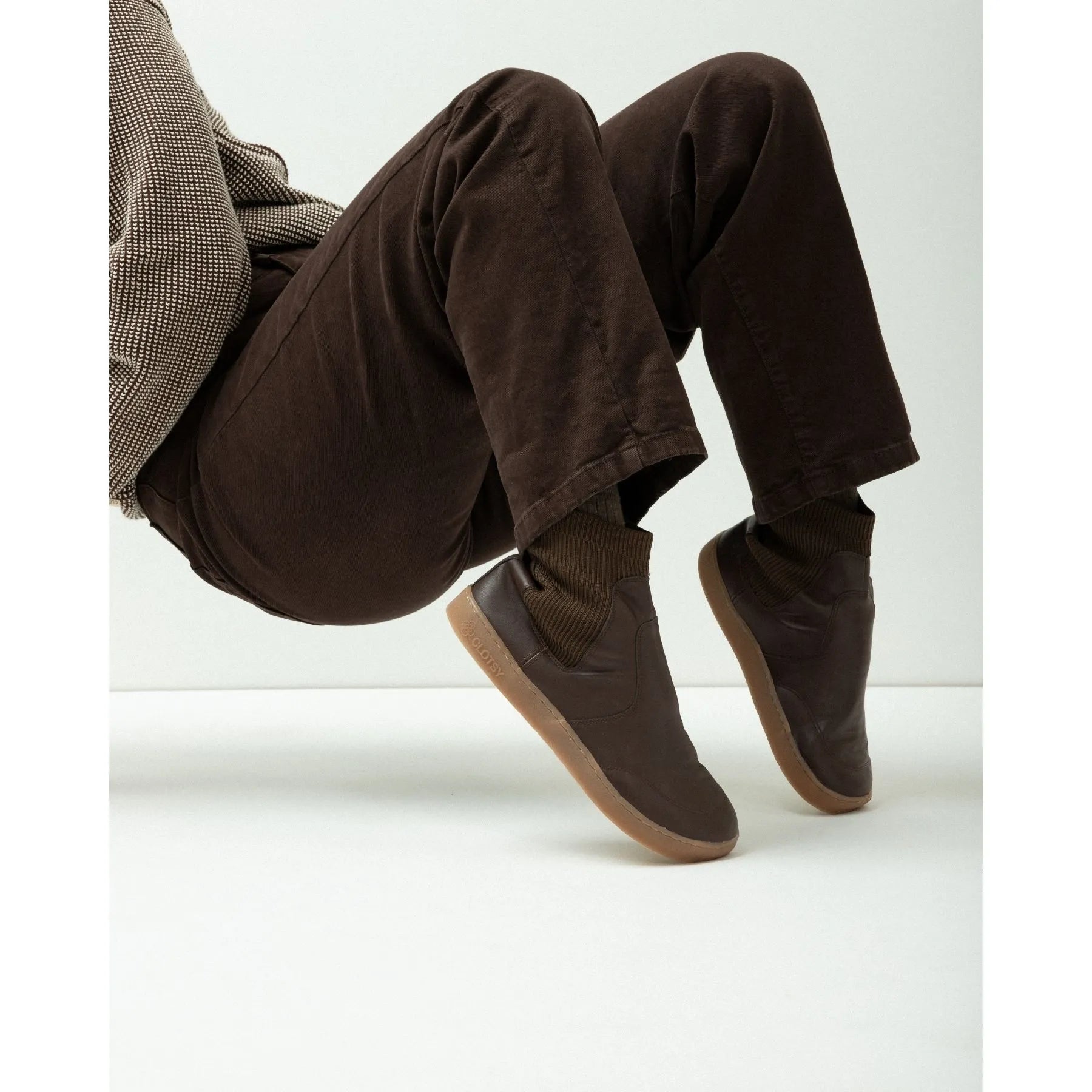 111157 - Damen vegan Chelsea Boots Botines Braun 111157 - Damen vegan Chelsea Boots Botines Braun