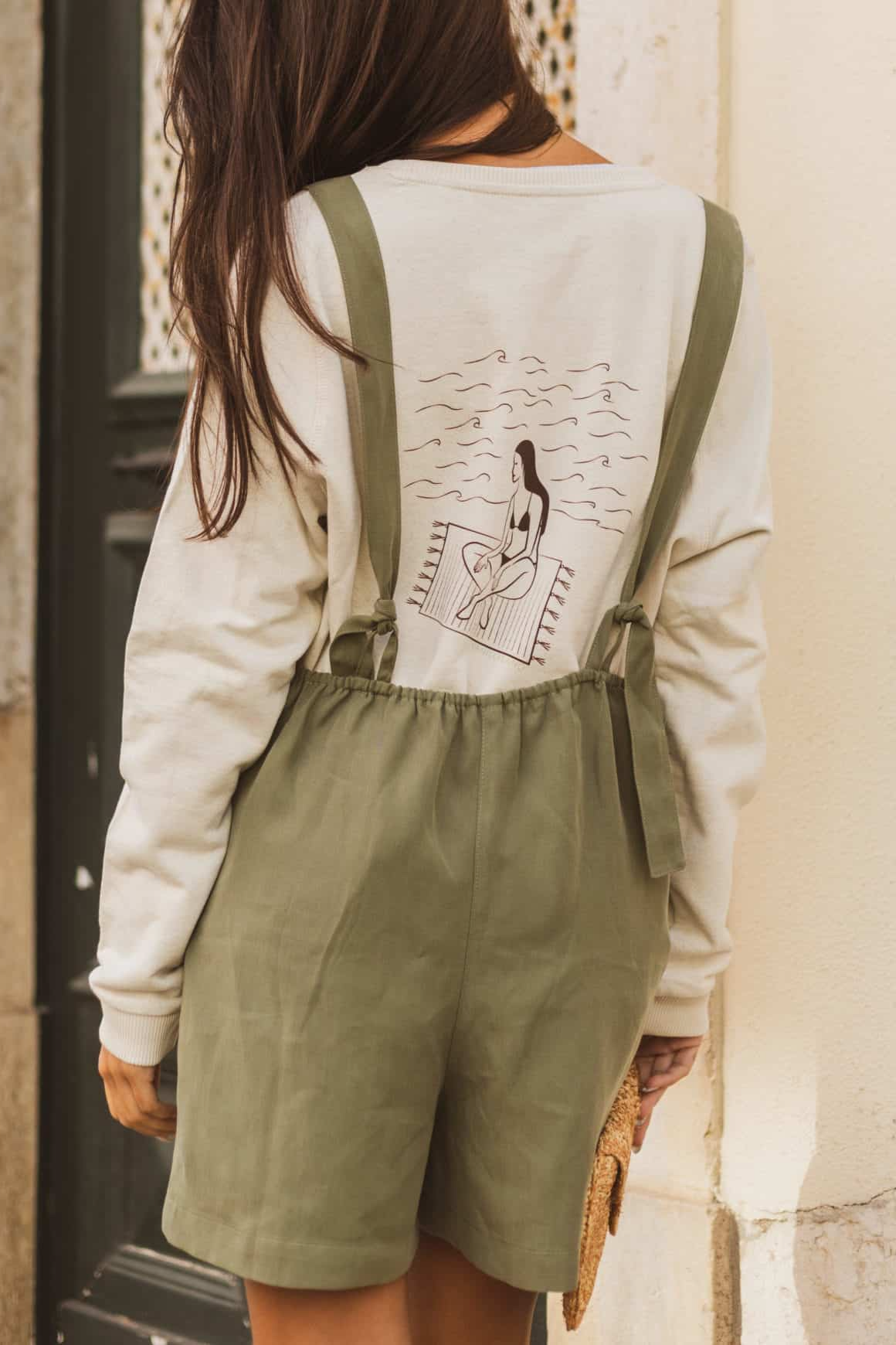 Vanilla Sand Damen vegan Spielanzug My Go To Plain Plants Grün