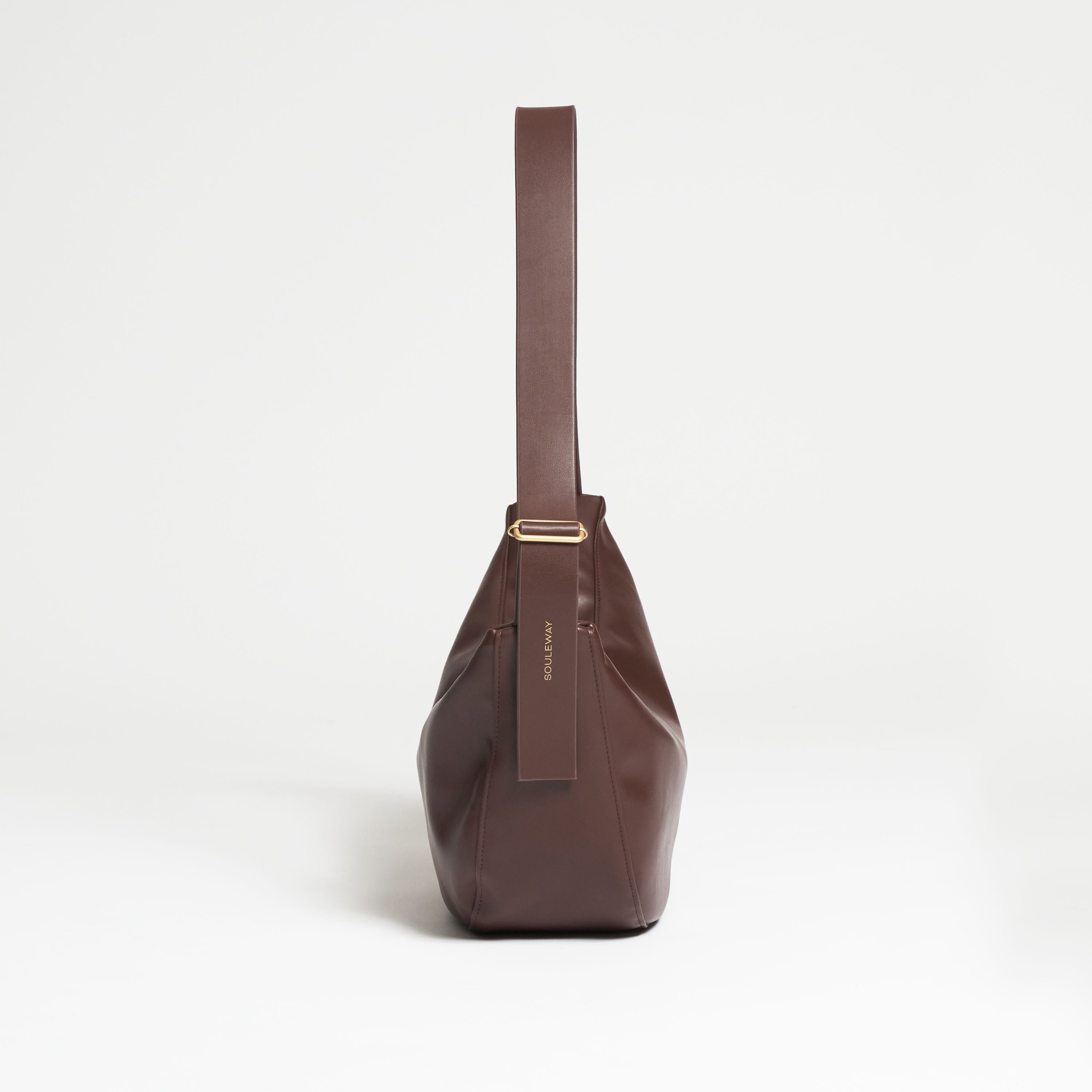Souleway Schoudertas Half Moon Chocoladebruin
