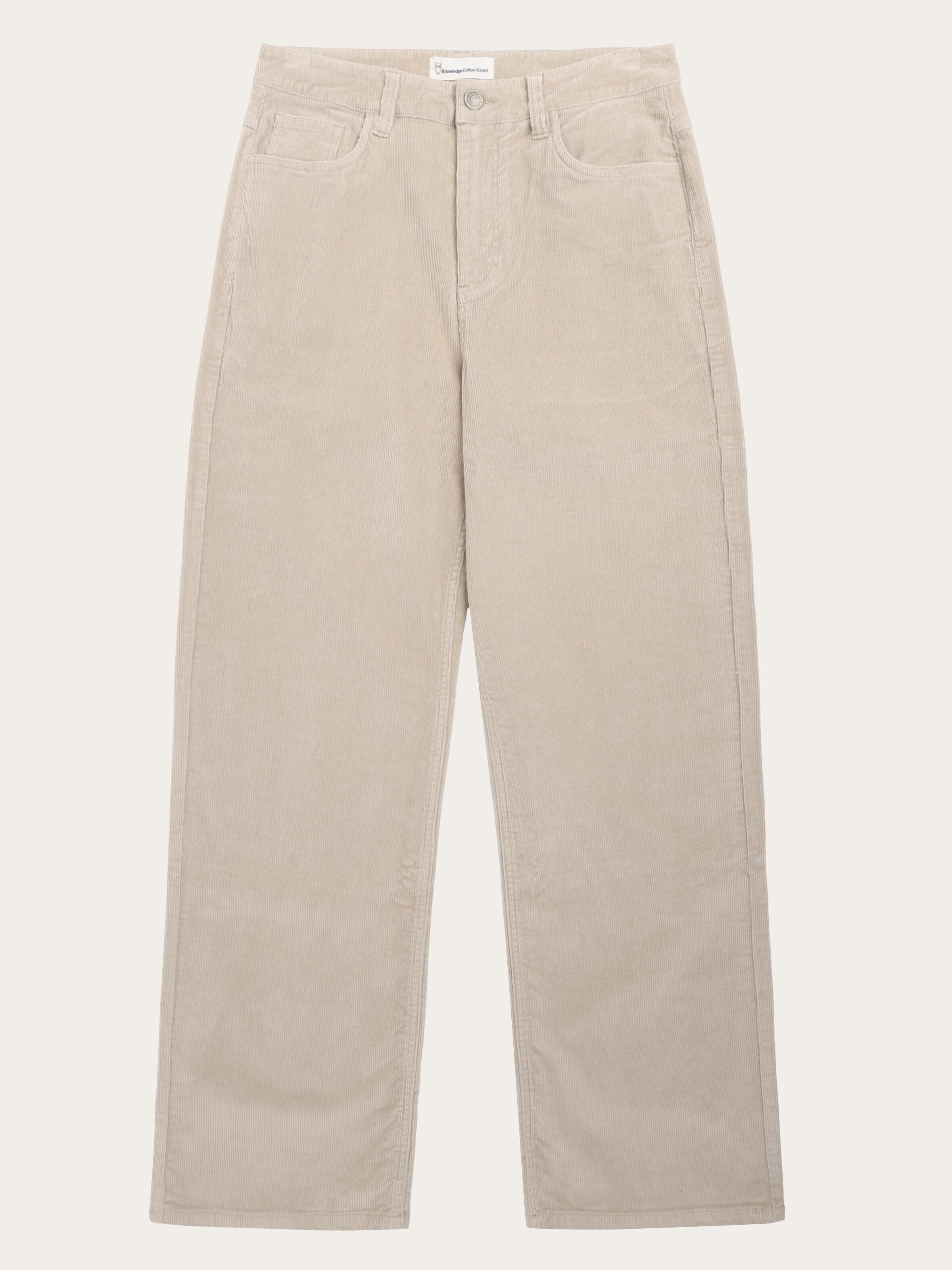KnowledgeCotton Apparel womens vegan Pants Gale Corduroy Light Feather Gray