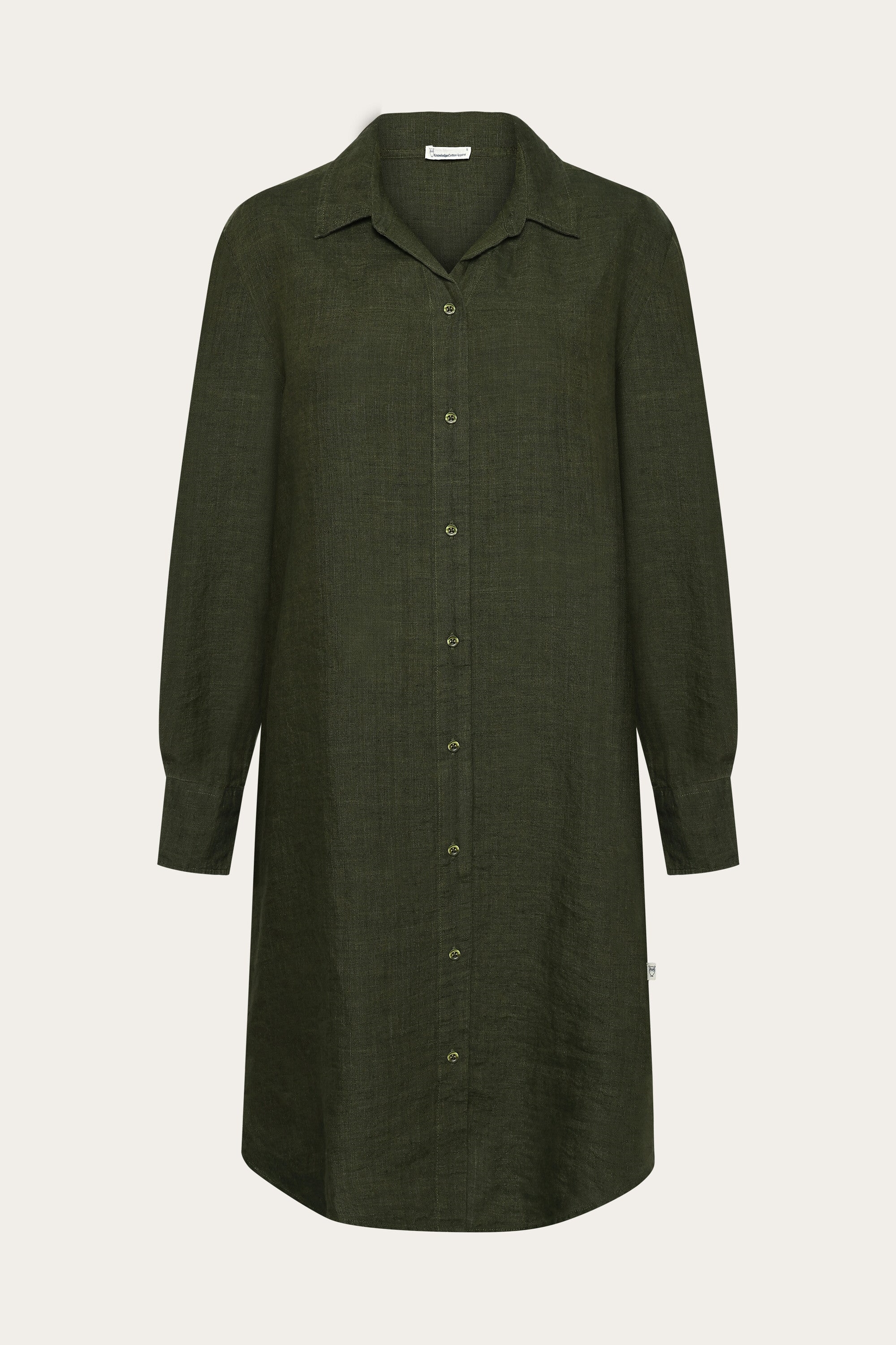 Image of KnowledgeCotton Apparel dames vegan Jurk Classic Burned Olive