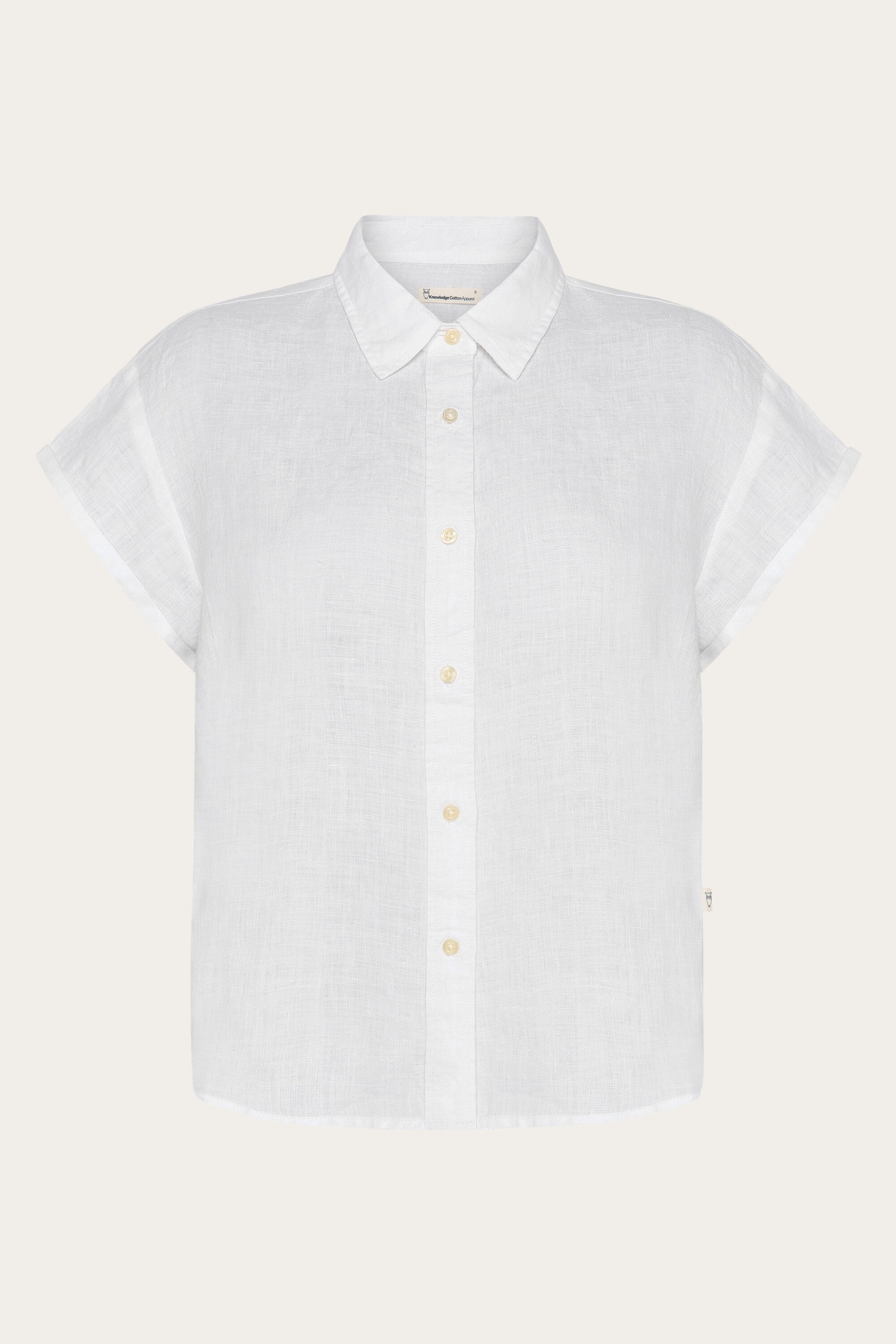 Image of KnowledgeCotton Apparel dames vegan Shirt Aster Helder Wit