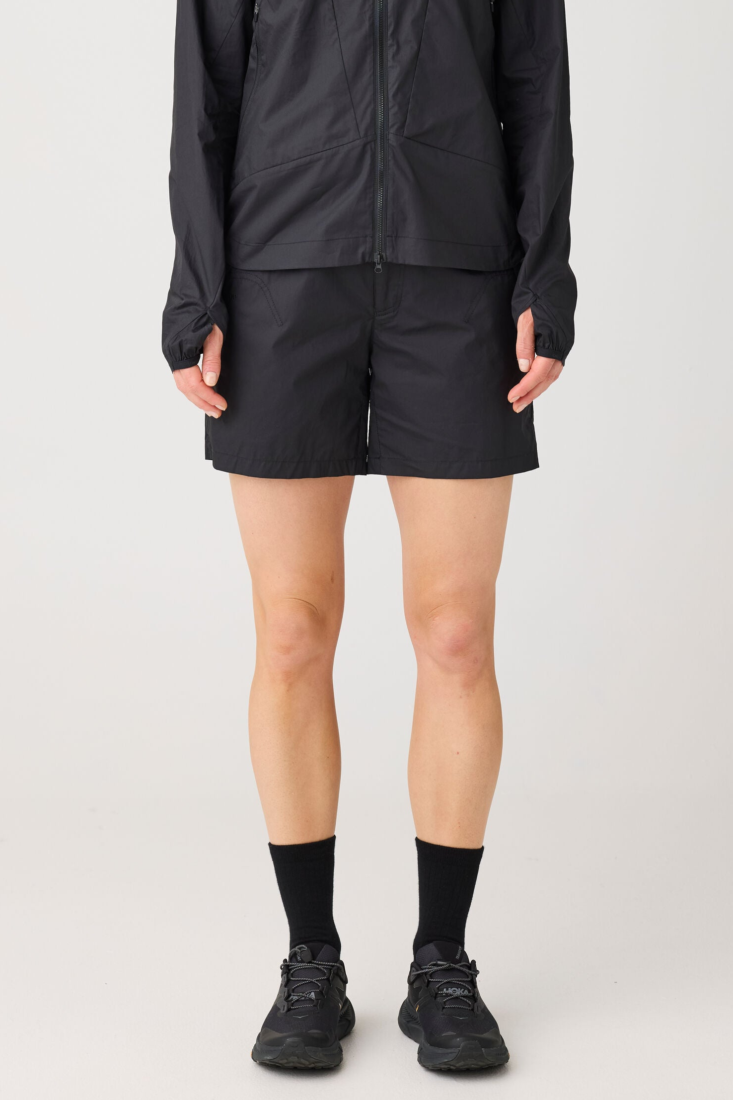 Image of KnowledgeCotton Apparel dames vegan Shorts Vent Ripstop 90 Zwart Jet