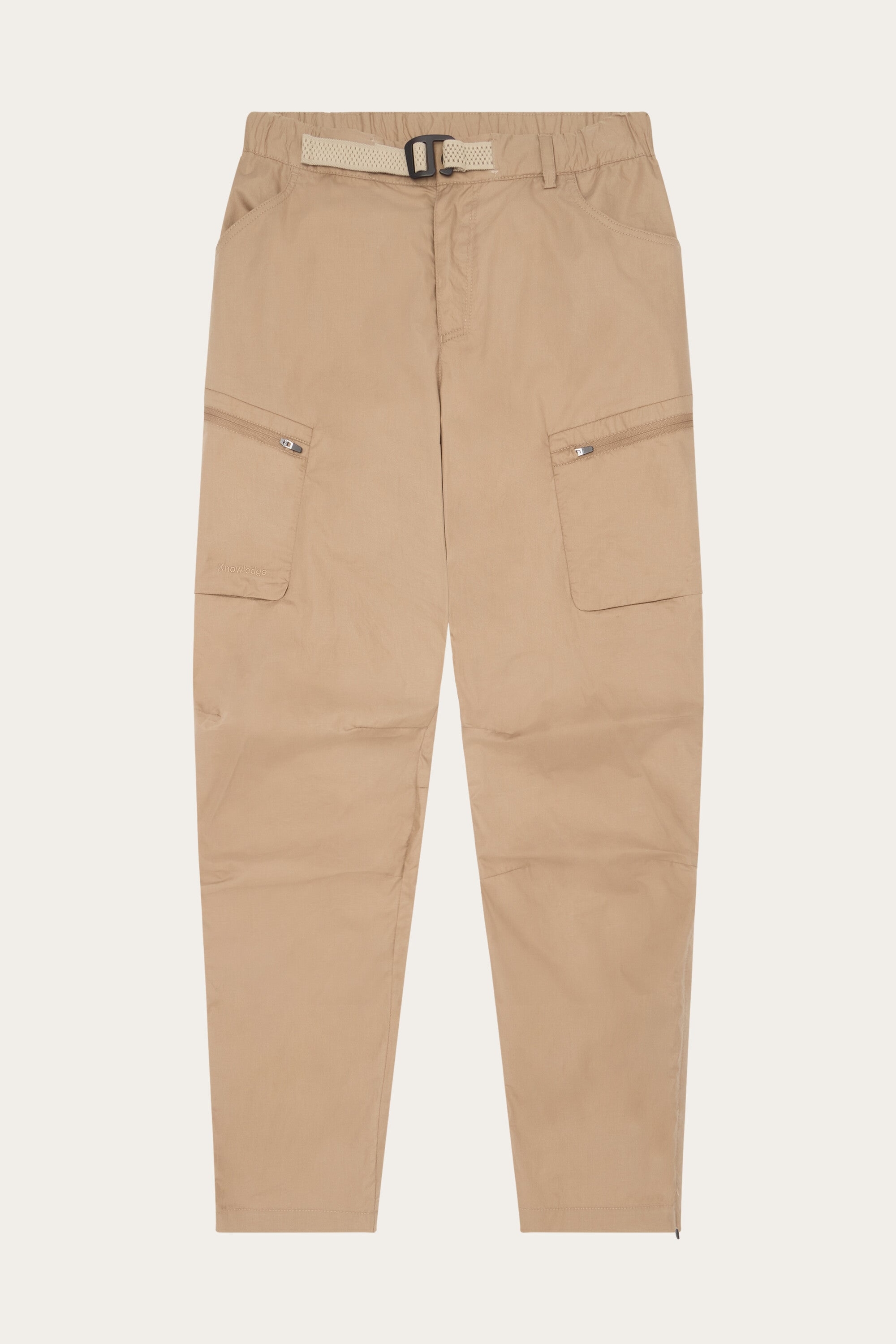 Image of KnowledgeCotton Apparel dames vegan Broek Met Ventilatieopeningen, Ripstop, 90 Cm, Tuffet Beige
