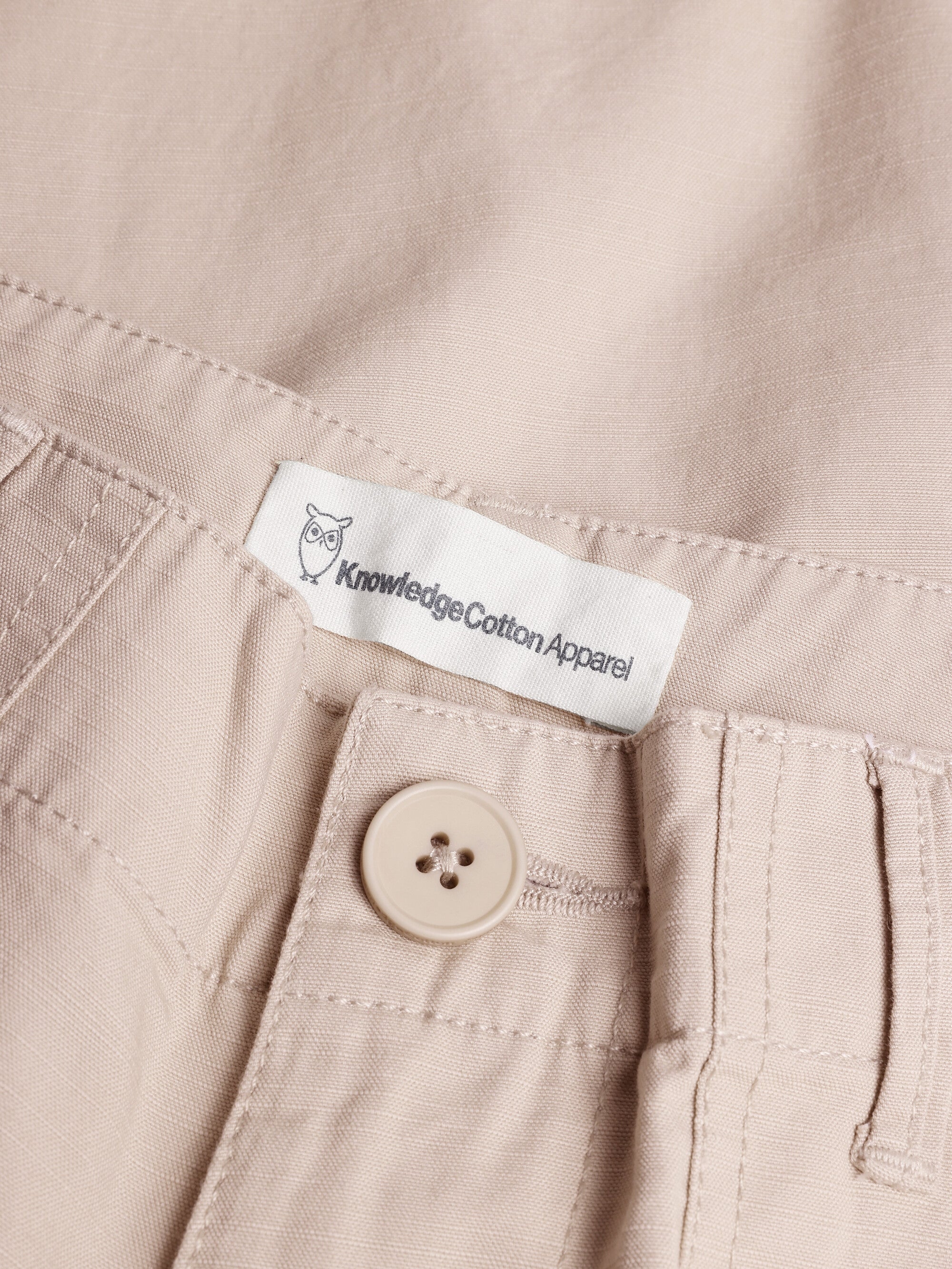 KnowledgeCotton Apparel womens vegan Pants Women Posey Wide Slub Light Feather Gray