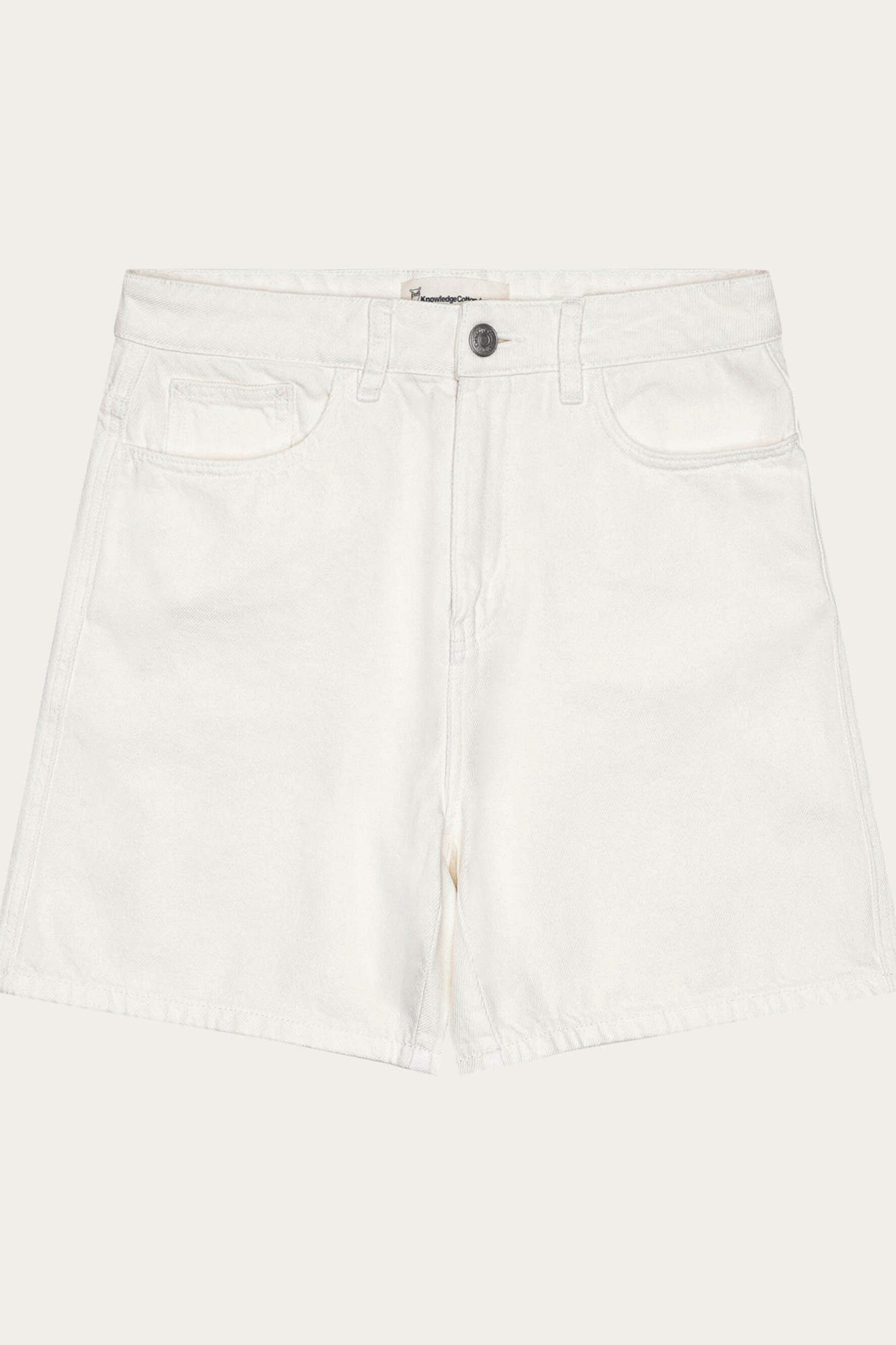 Image of KnowledgeCotton Apparel dames vegan Shorts Gale Straight Twill Egret White